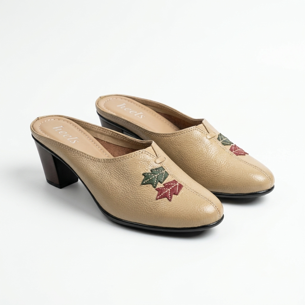 Autumn 2.0 Leather Back Open Block Heel Mules