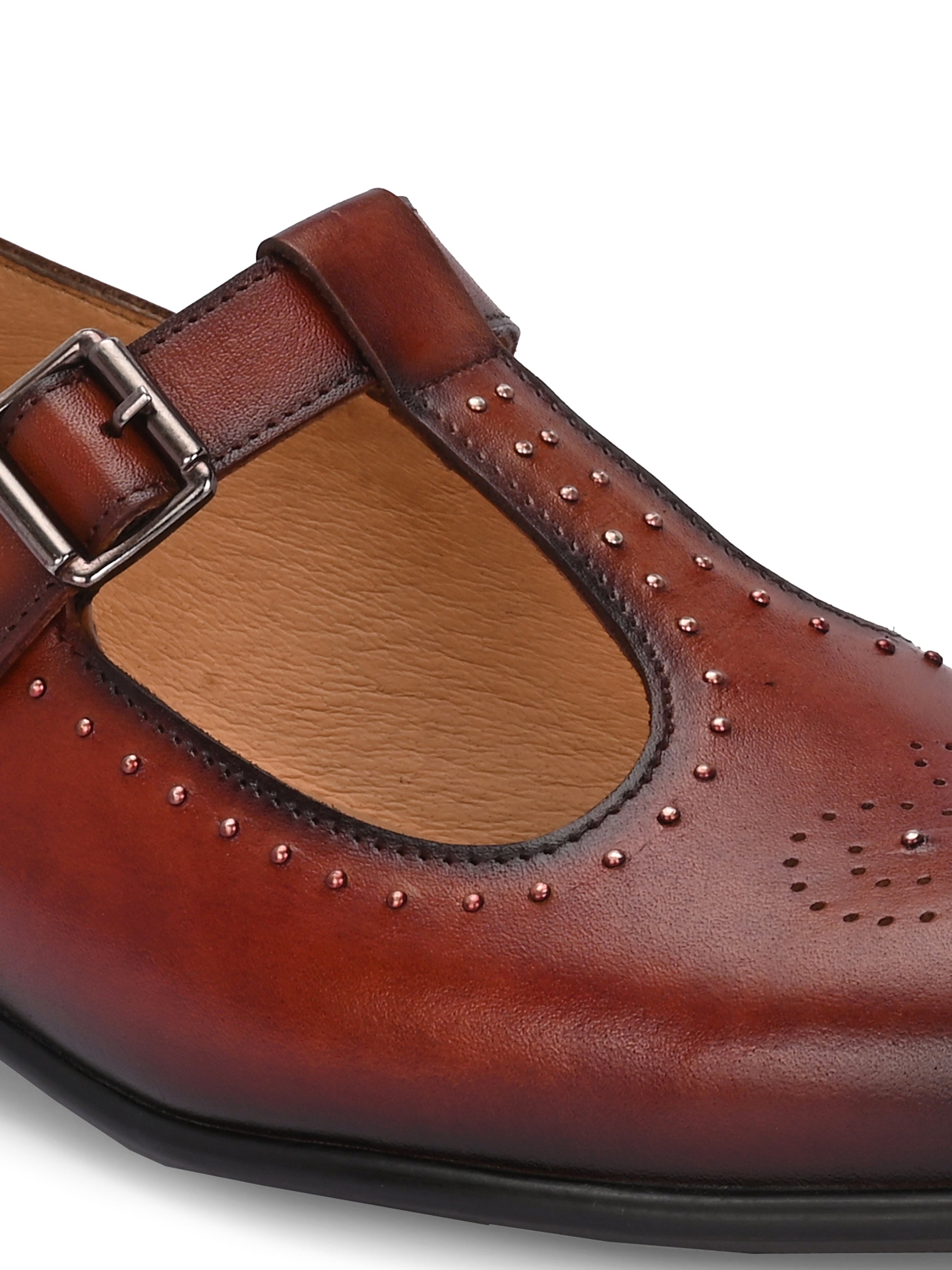 Imperious Ethnic Leather Roman Sandals - The Heels India