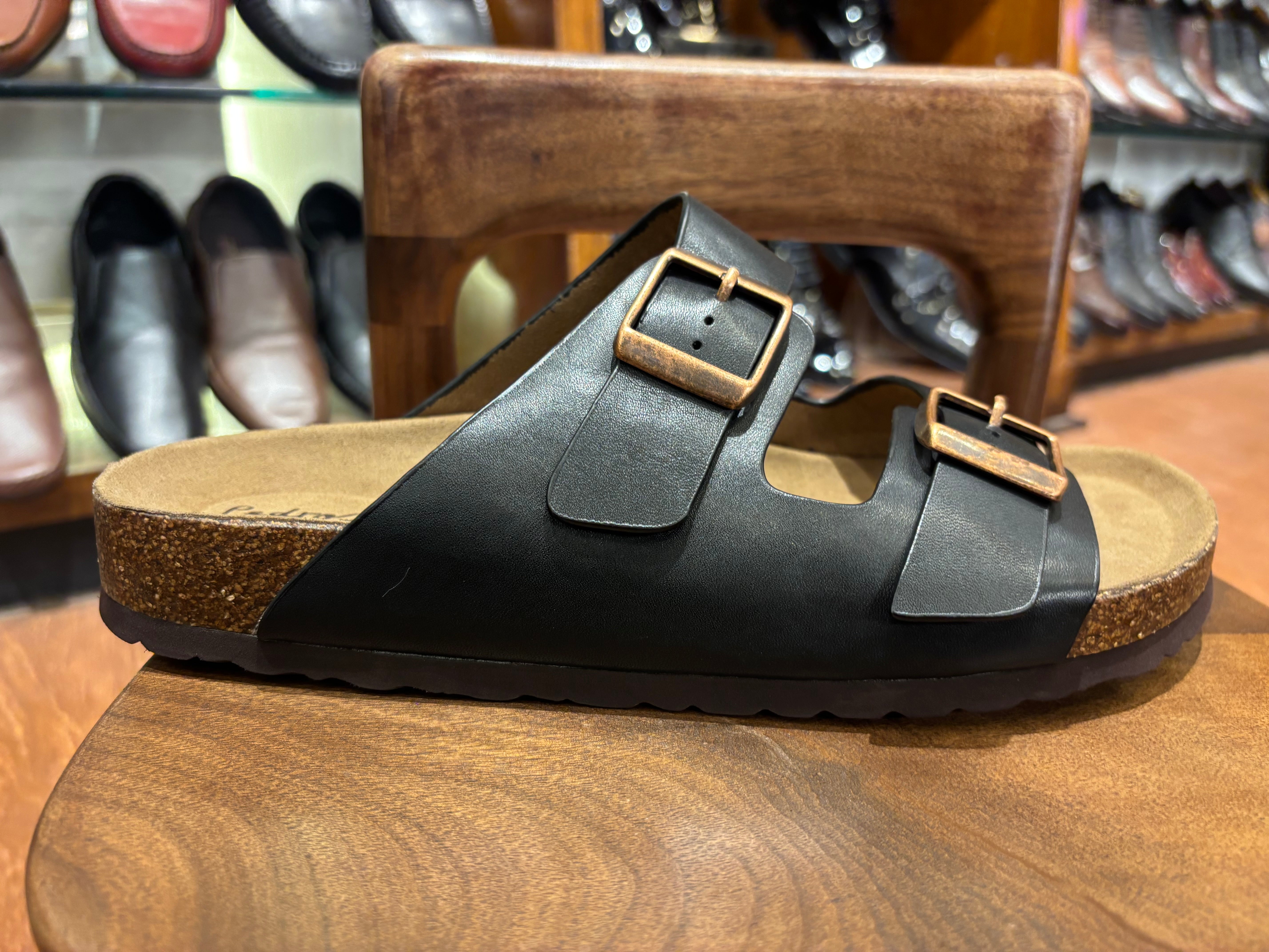 Moda Black Premium Cork Sliders - Lifestyle Shot