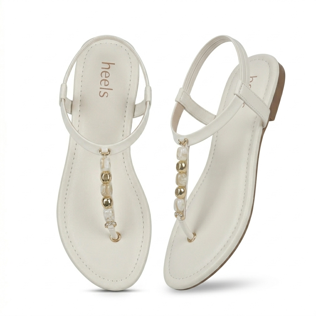 Kia Cushioned Back Elastic Embellished Sandals