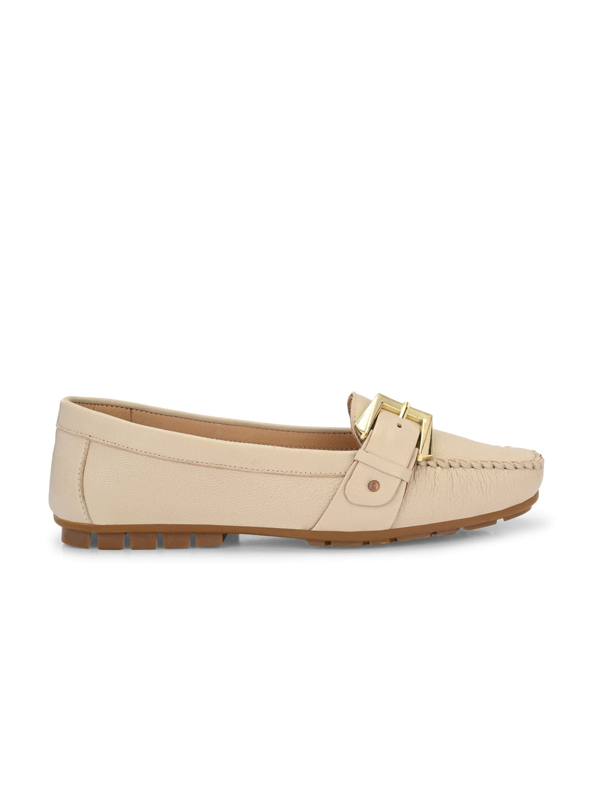 Kiya Buckled Leather Loafers