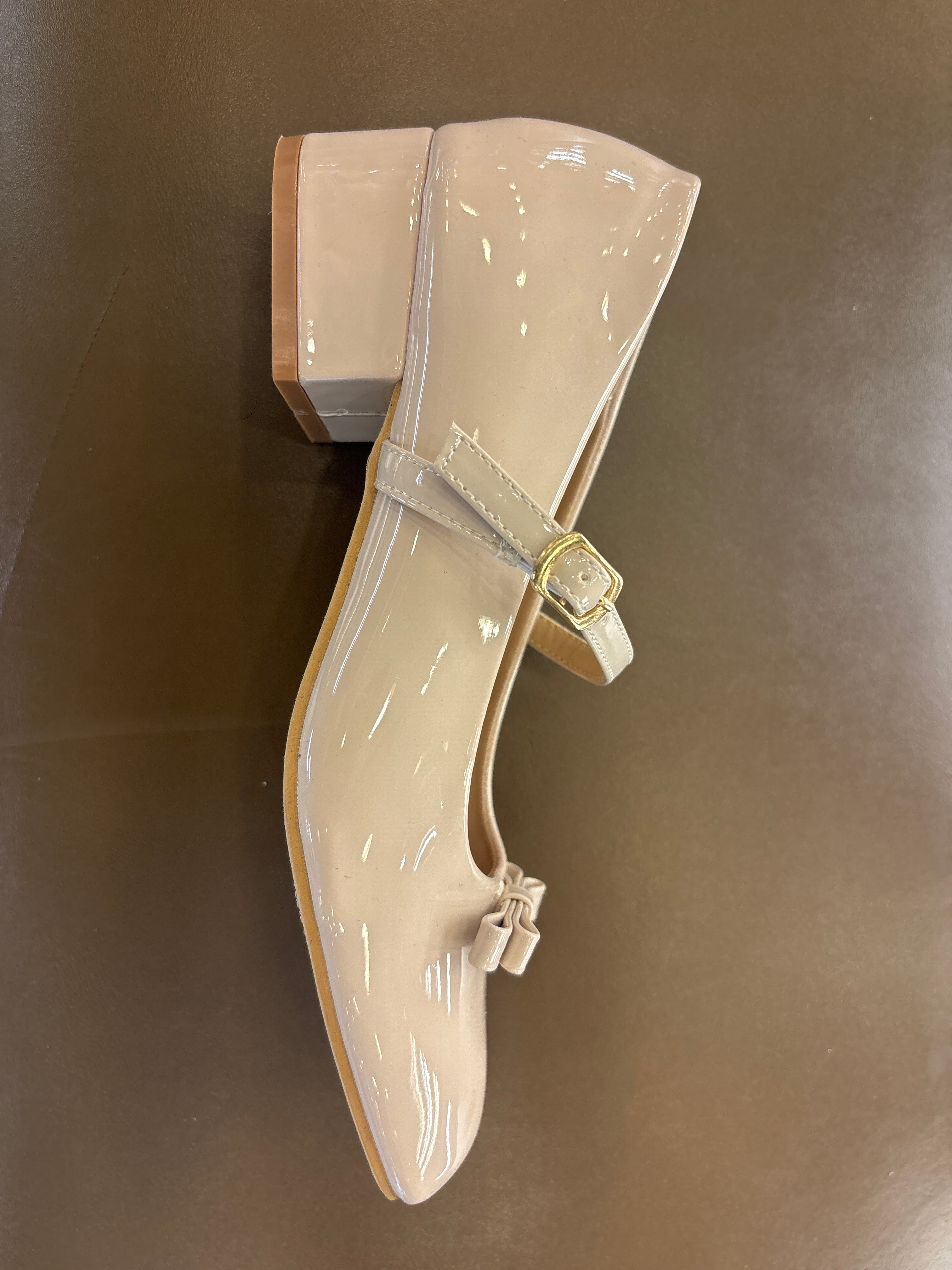 Marlyn Patent Mid Heel Mary Jane Strap Shoe