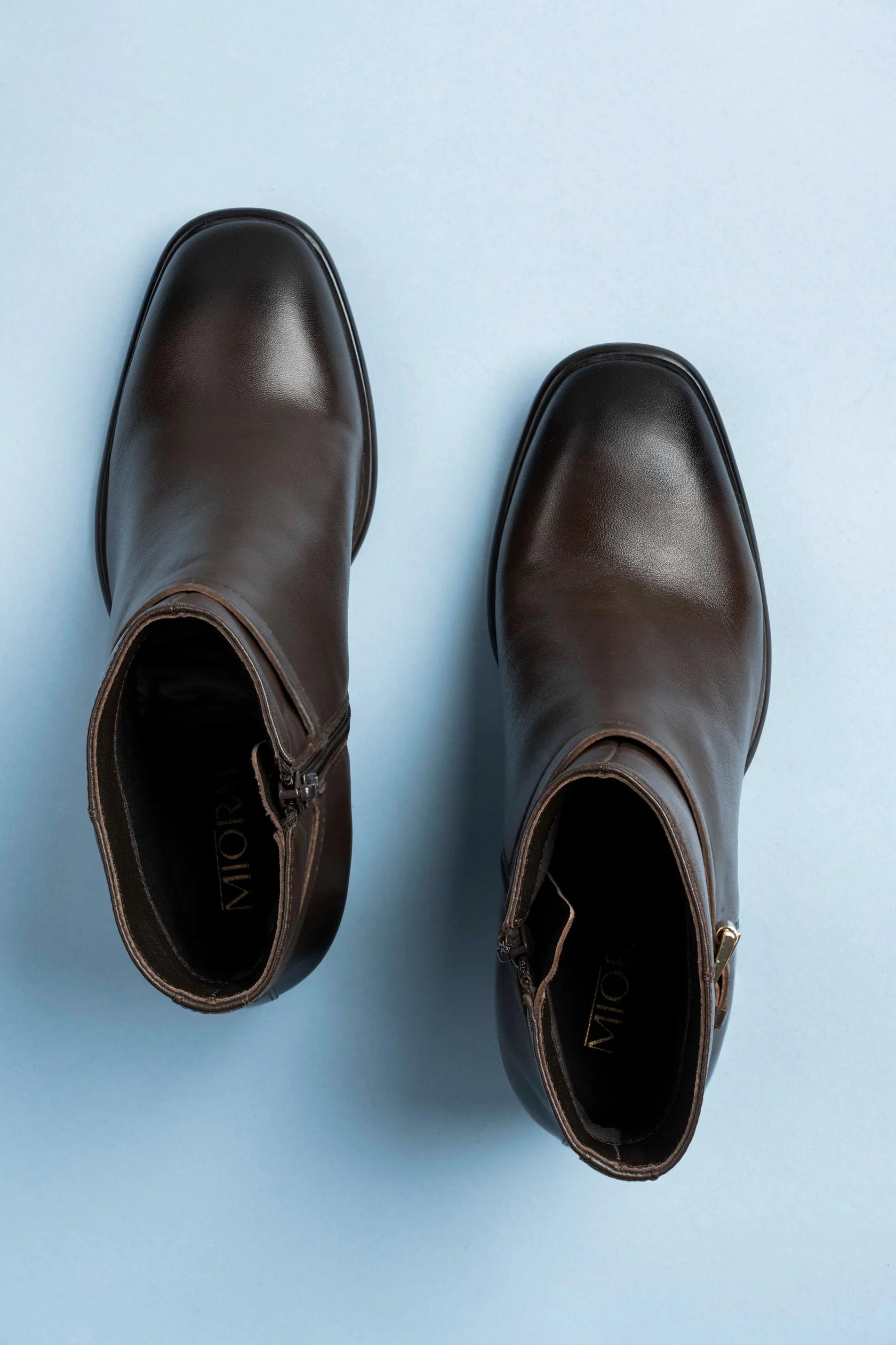 BOLD Premium Leather Ankle Block Heel Boots