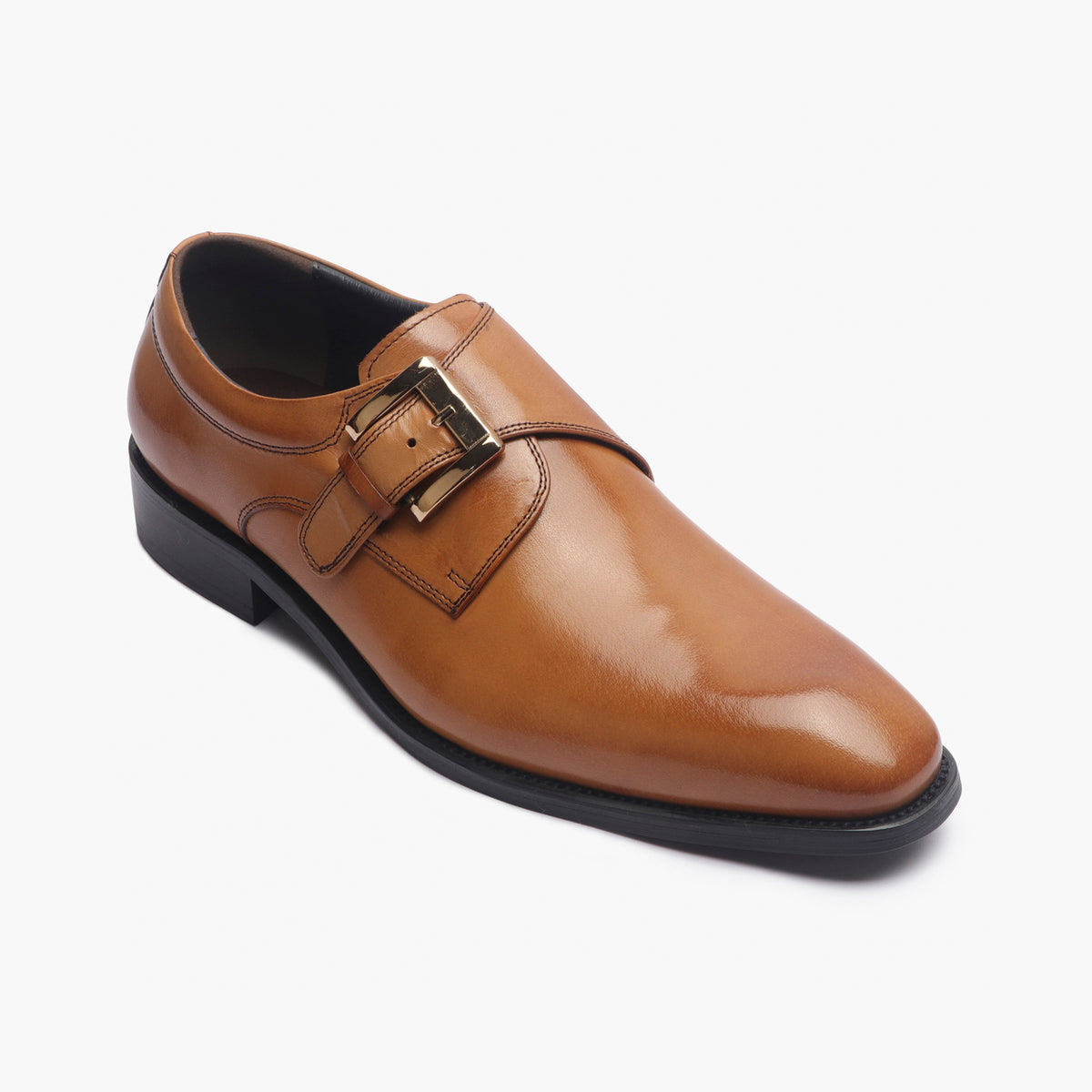 Lorelei Buckle Leather Monk Strap