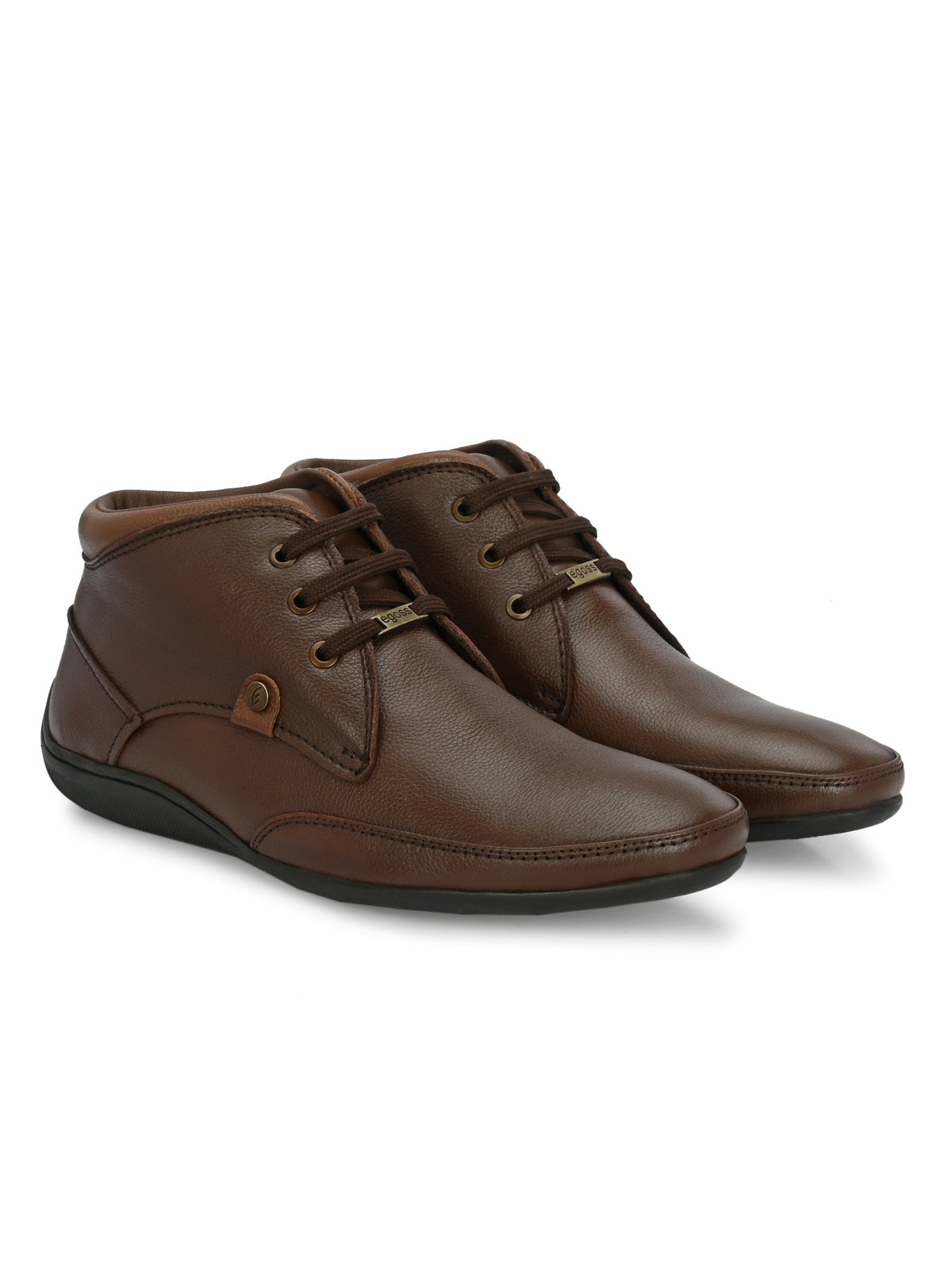 Zenma Leather Casual Lace Boots - The Heels India