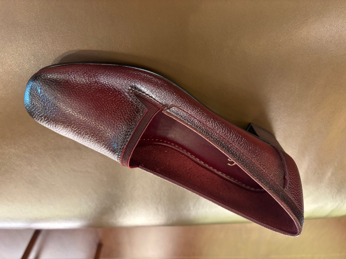 Lisbon Leather Block Heel Ballerinas