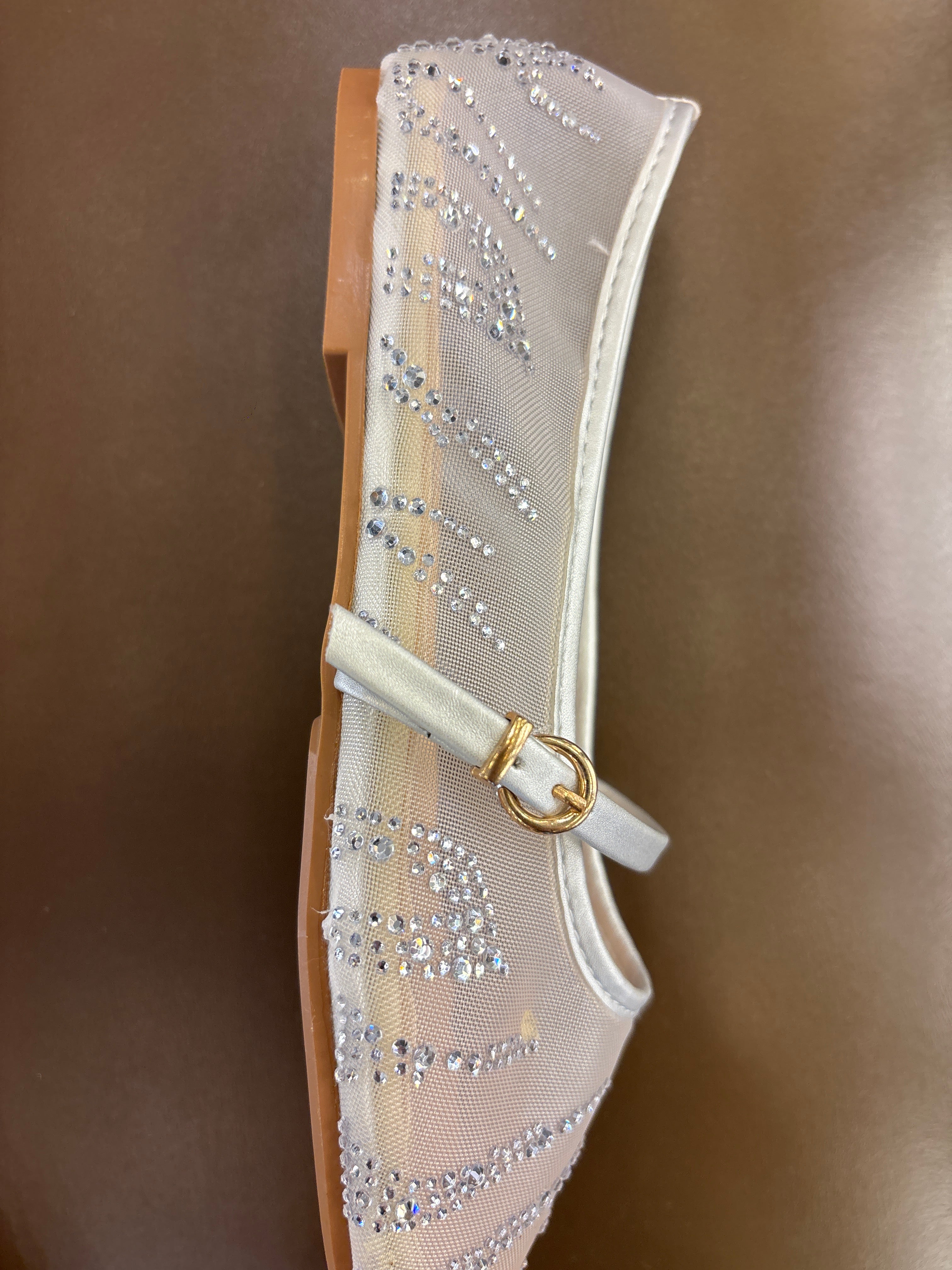 Tessa Premium Embellished Flat Mary Jane Ballerinas