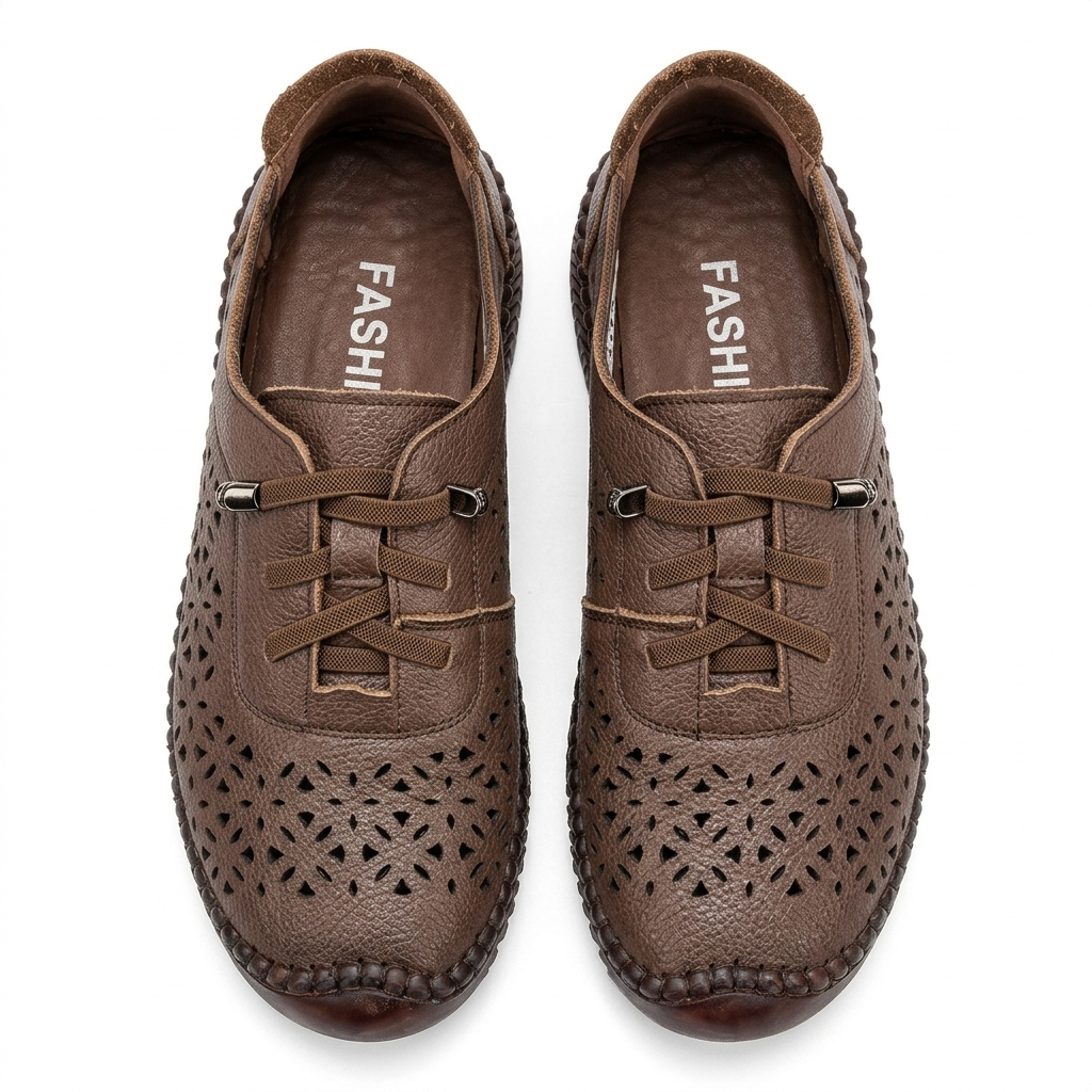 Toletti Casual Leather Perforated Everyday Sneakers