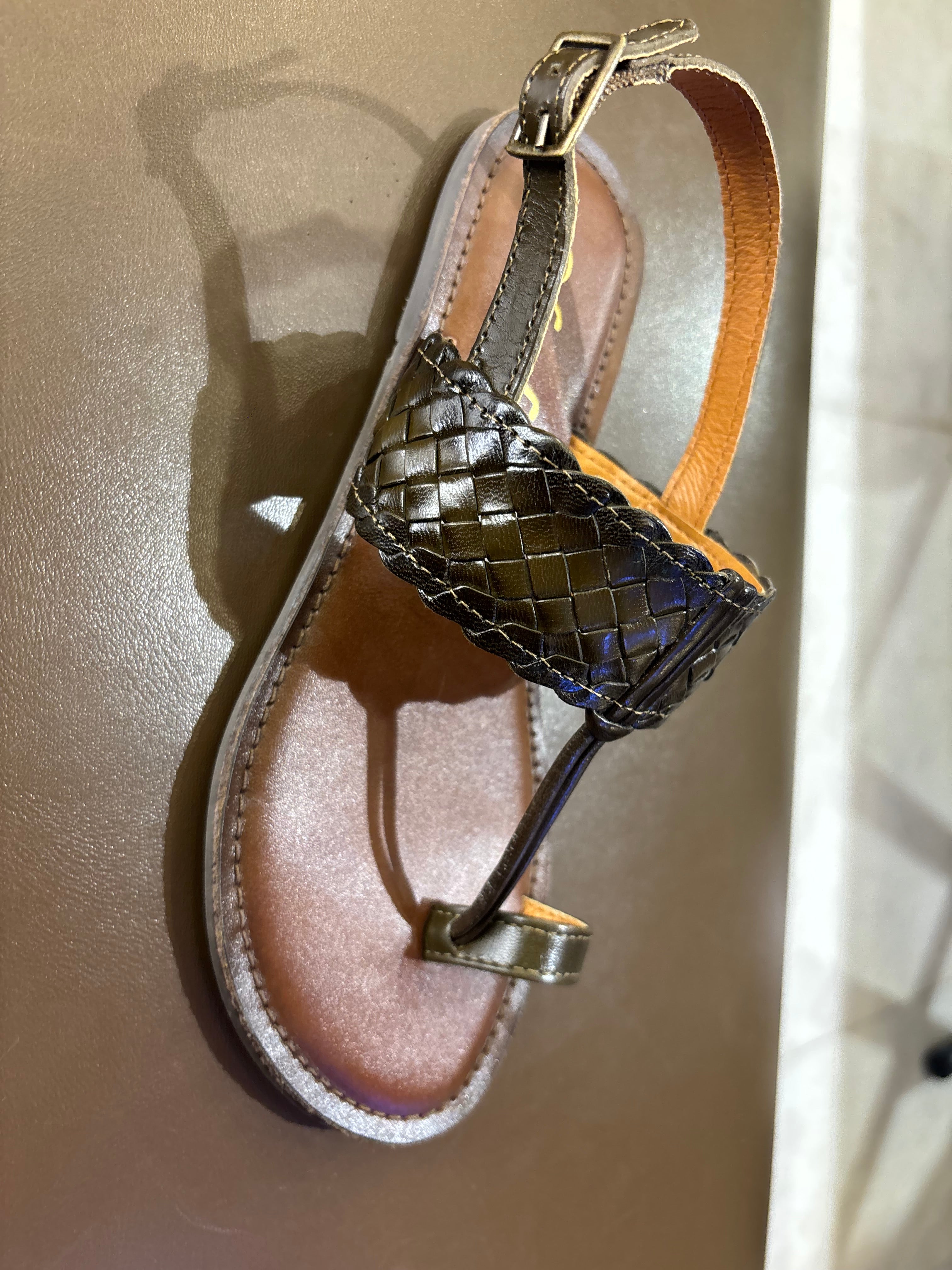 Venezia Woven Leather Flat Sandals
