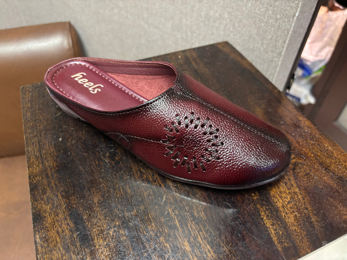 Lydia Leather Back Open Everyday Mules