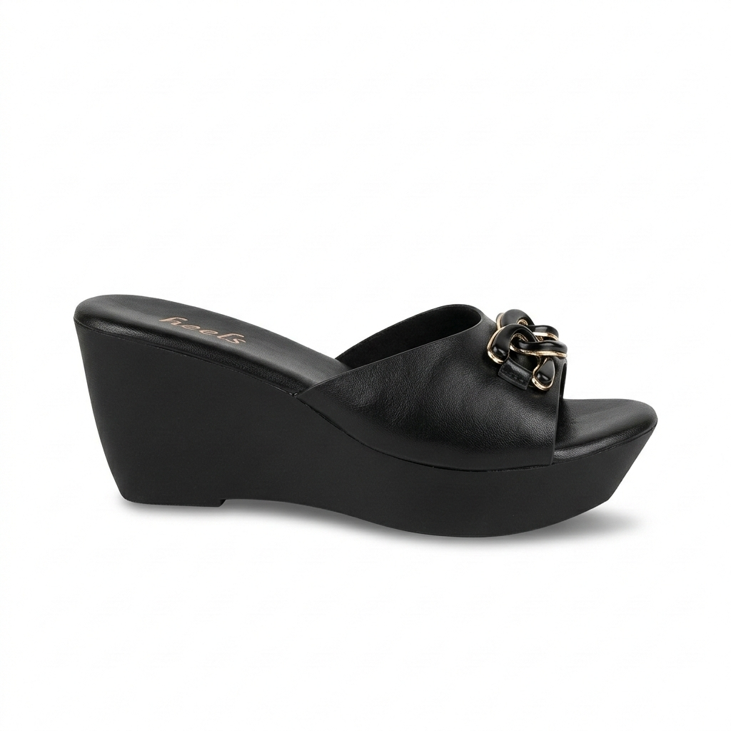 Ines Premium Peep Toe Wedge Platform Heels