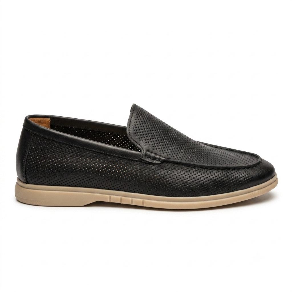 Jude Premium Perforated Leather Slip-On Loafers