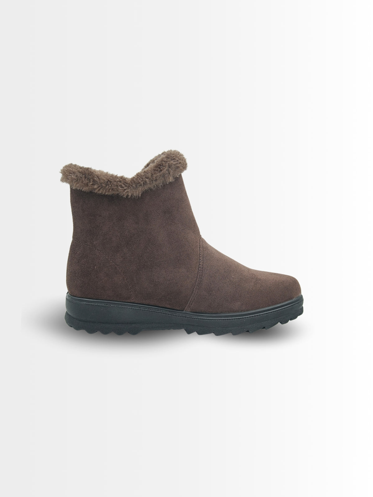 Savanna Suede Ankle Fur Boots - The Heels India