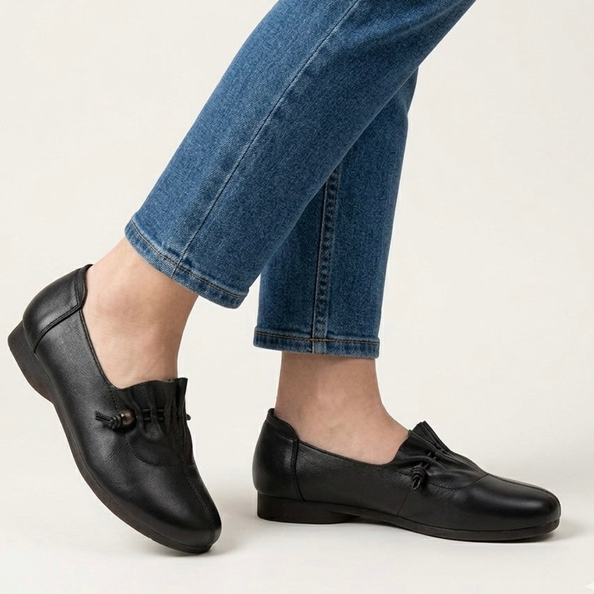 Carlita Premium Leather Comfort Loafers - The Heels India