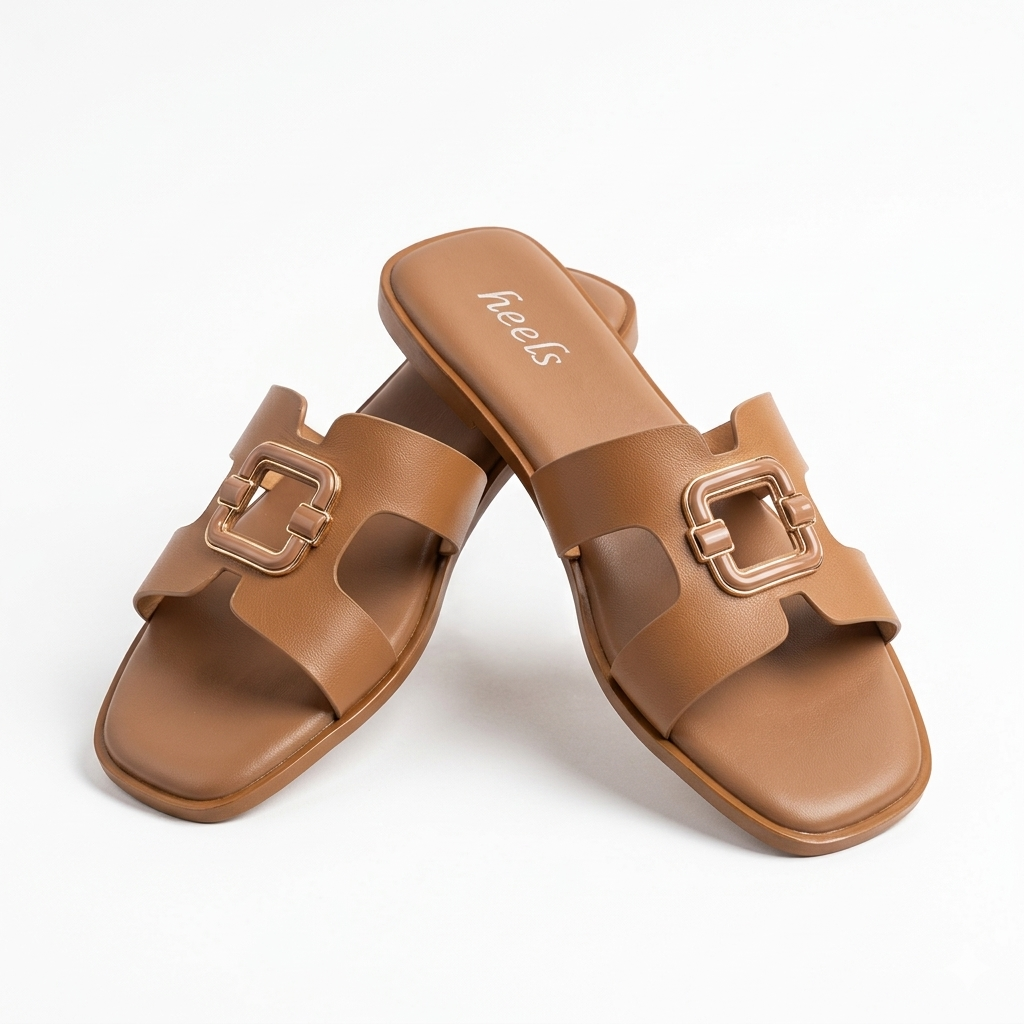 Sasha Buckled Flat Summer Sliders