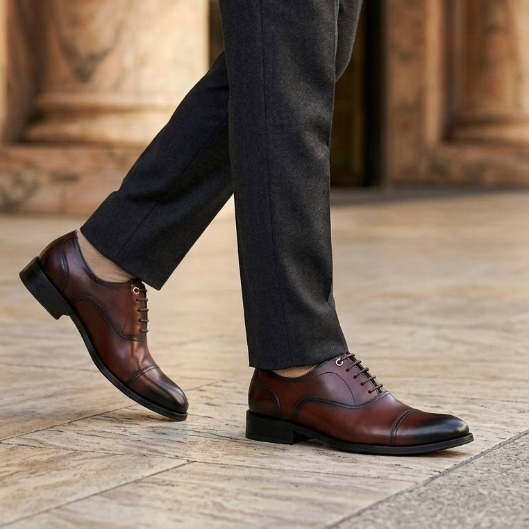 Laurent Premium Leather Oxfords - The Heels India