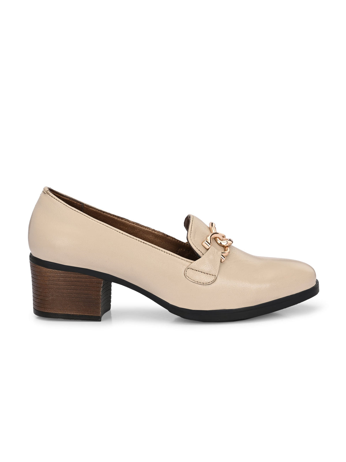 Crete Block Heel Leather Ballerinas
