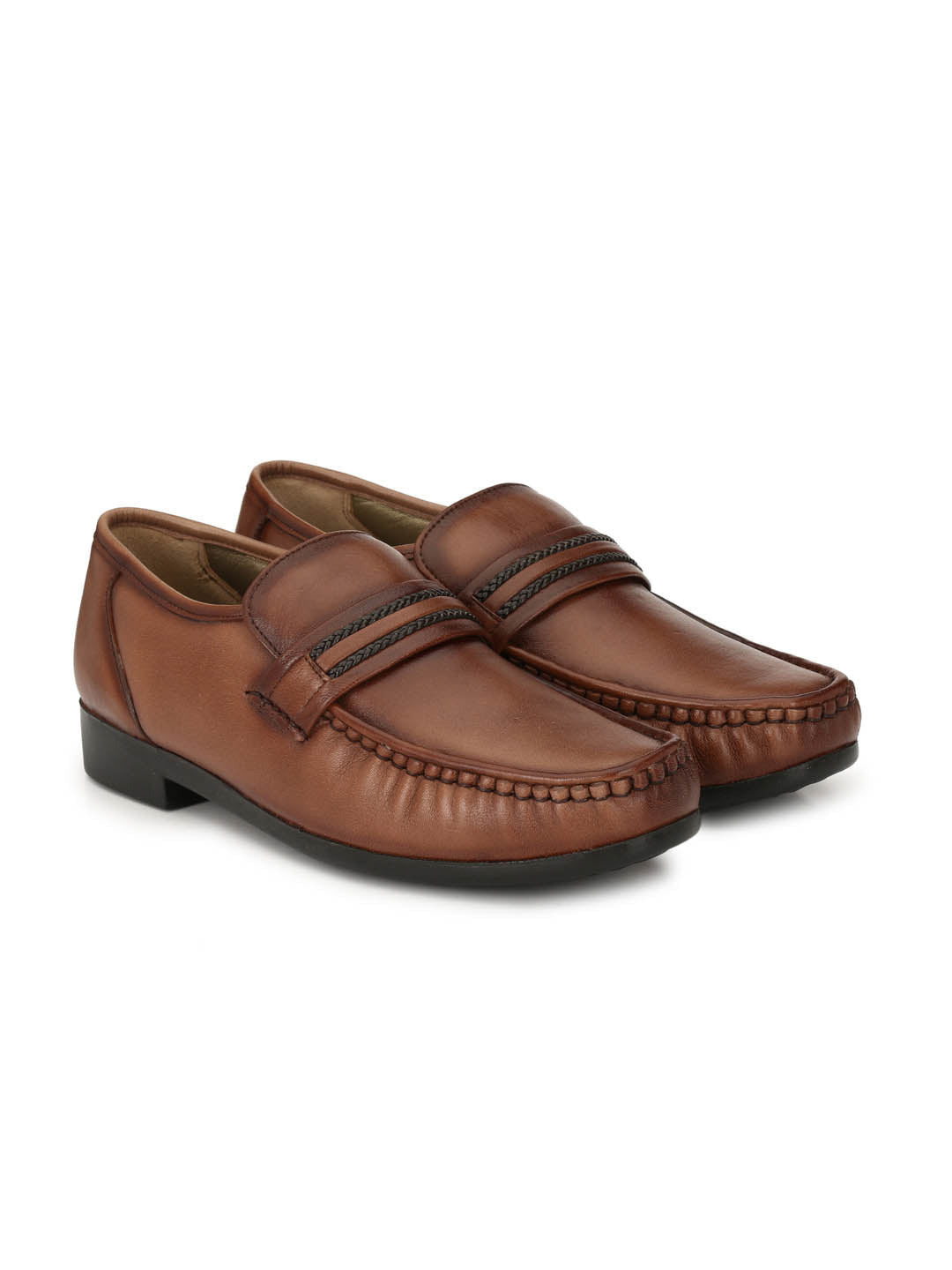 Angelo Leather Formal Cushion Loafers - The Heels India