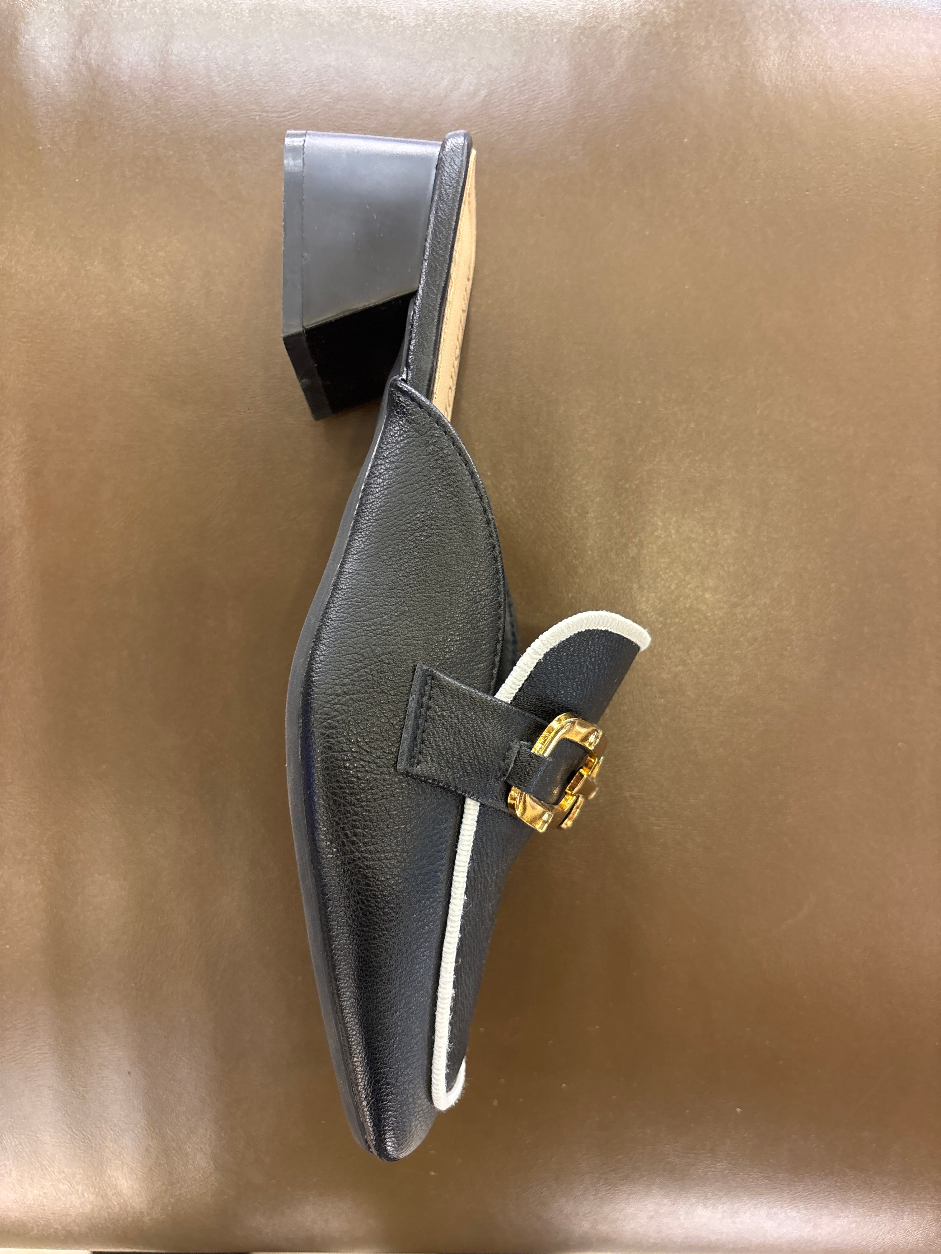 Sakura Premium Back Open Block Heel Mules