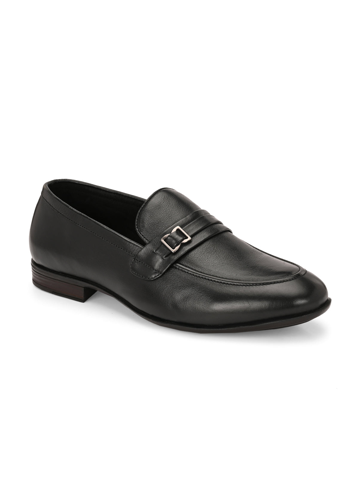 Jaydon Black Leather Formal Loafers