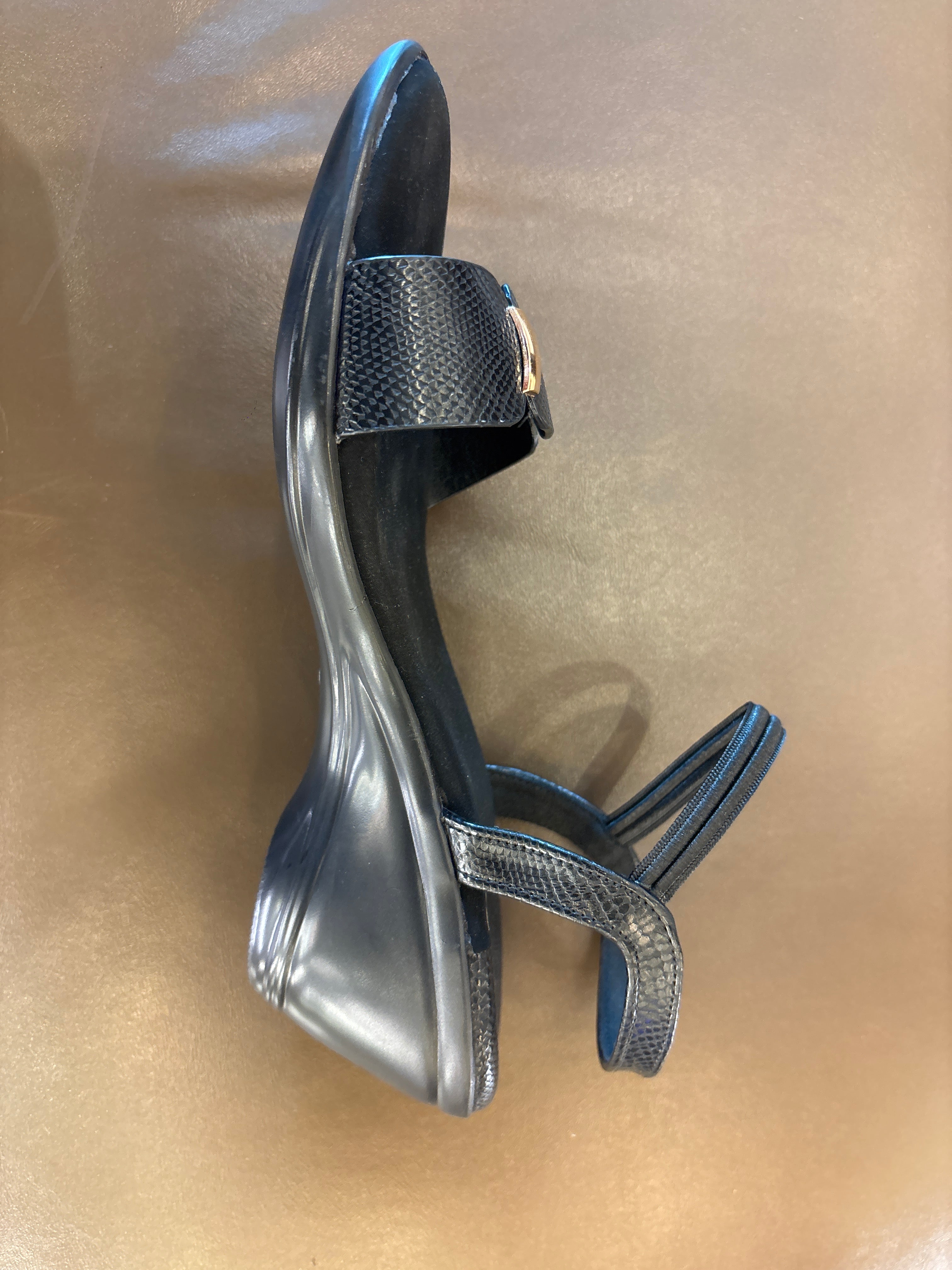 Audrey Back Elastic Strap Wedge Heel Sandals - The Heels India