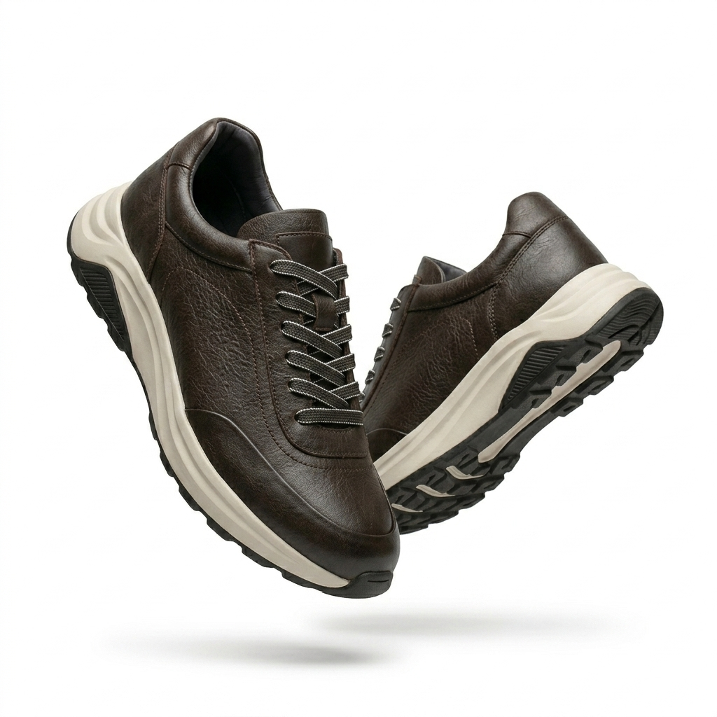 Kai Premium Leather Lace Up Sneakers