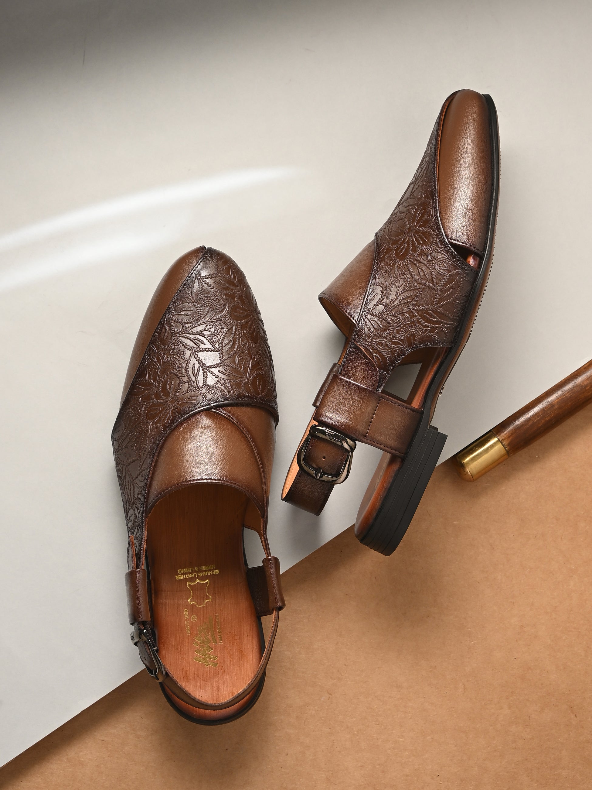 Emir Leather Peshawari Sandals - The Heels India