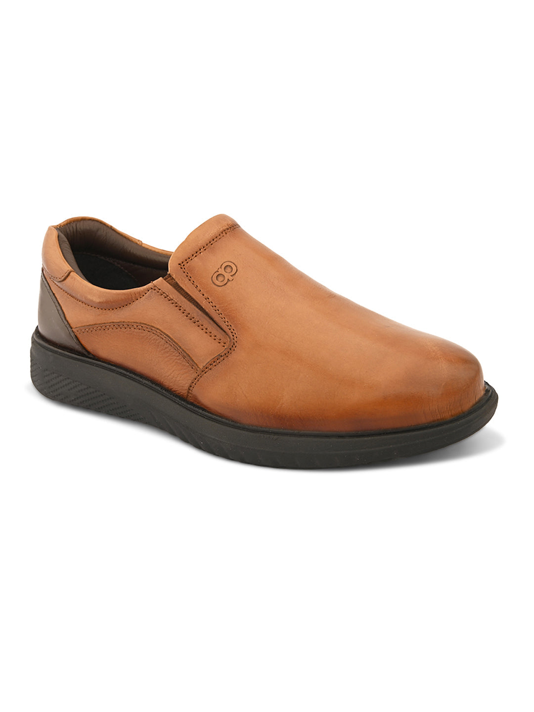 Regalia Tan Leather Slip ons - The Heels India