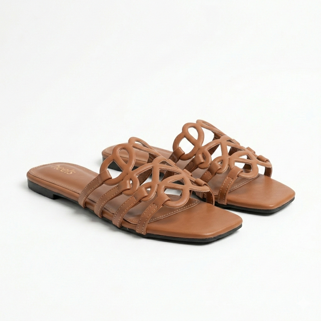Lola Laser Cut Cushioned Summer Sliders