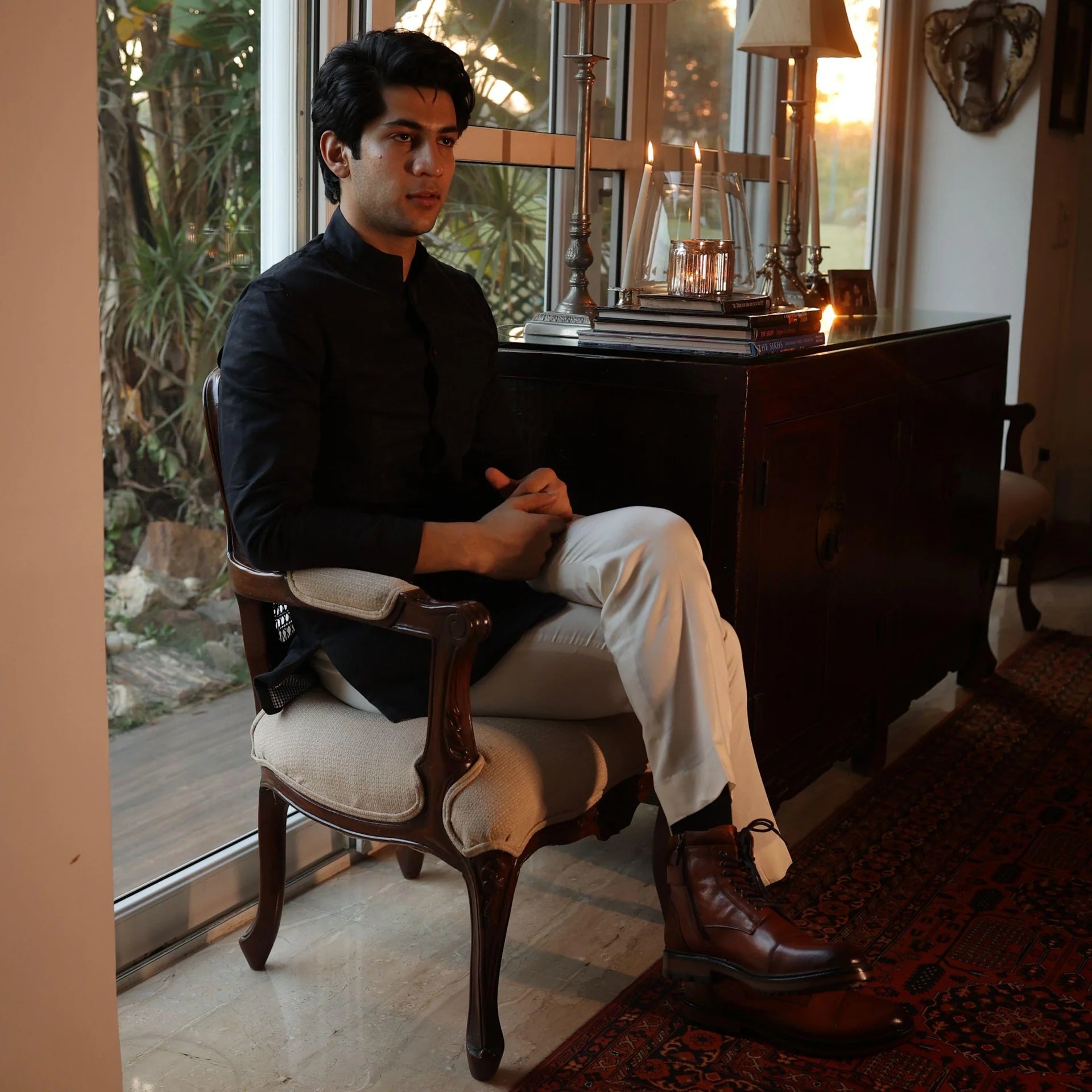 Hudson Leather Lace Up Boots