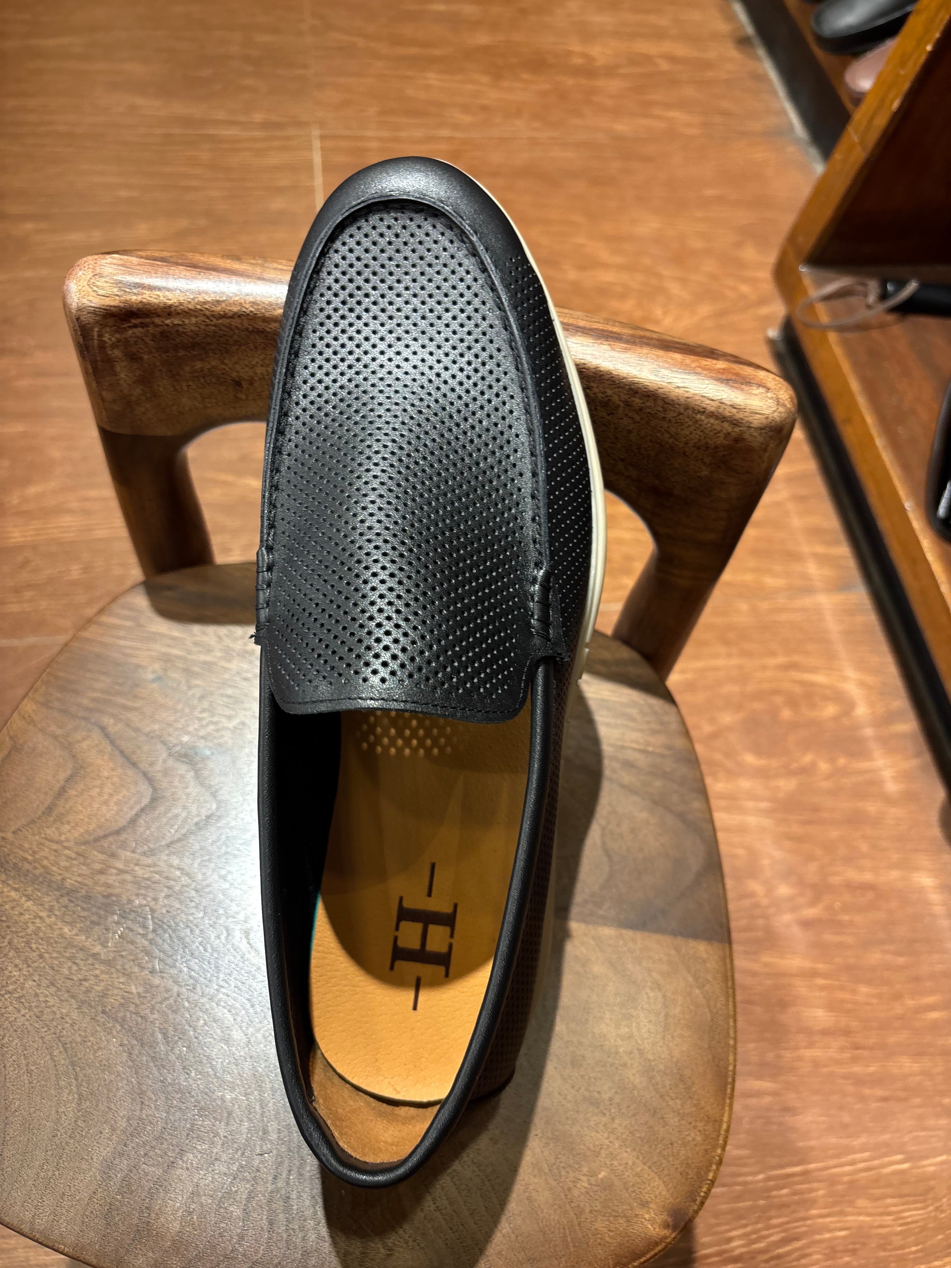 Jude Premium Perforated Leather Slip-On Loafers