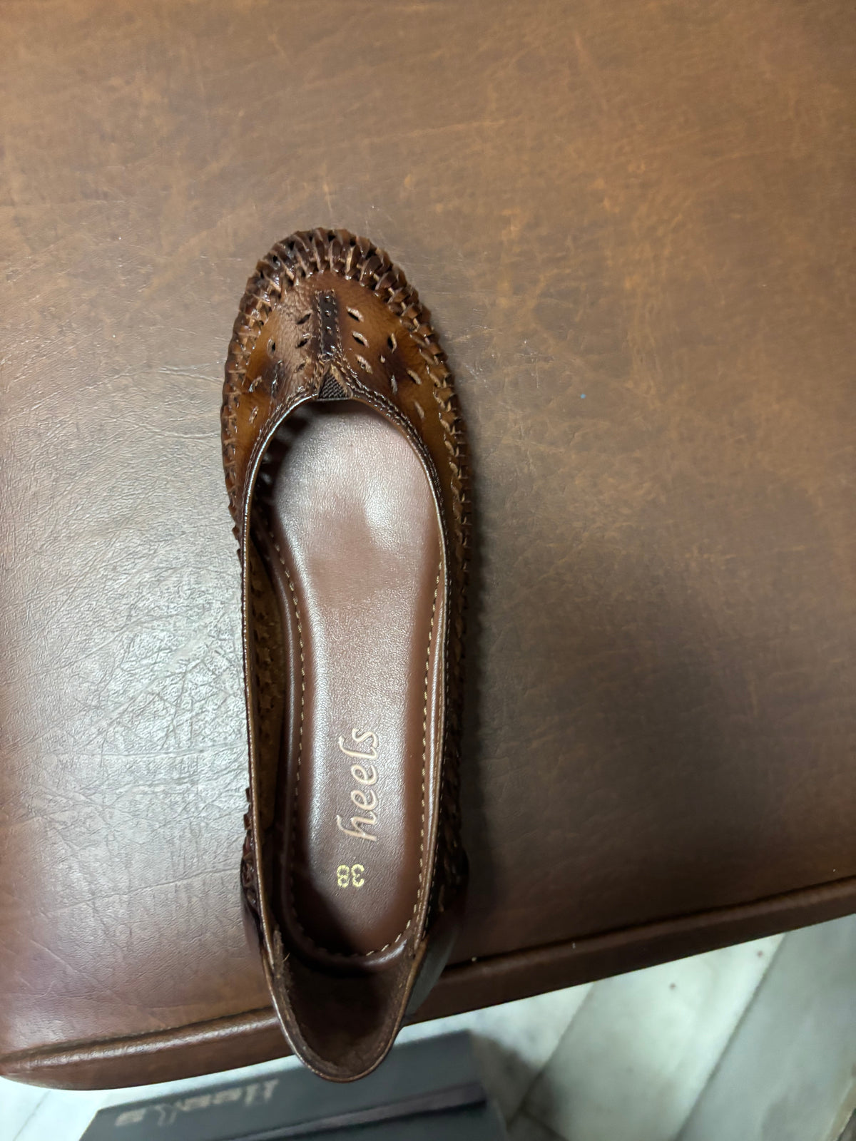 Gemini Perforated Leather Ballerinas