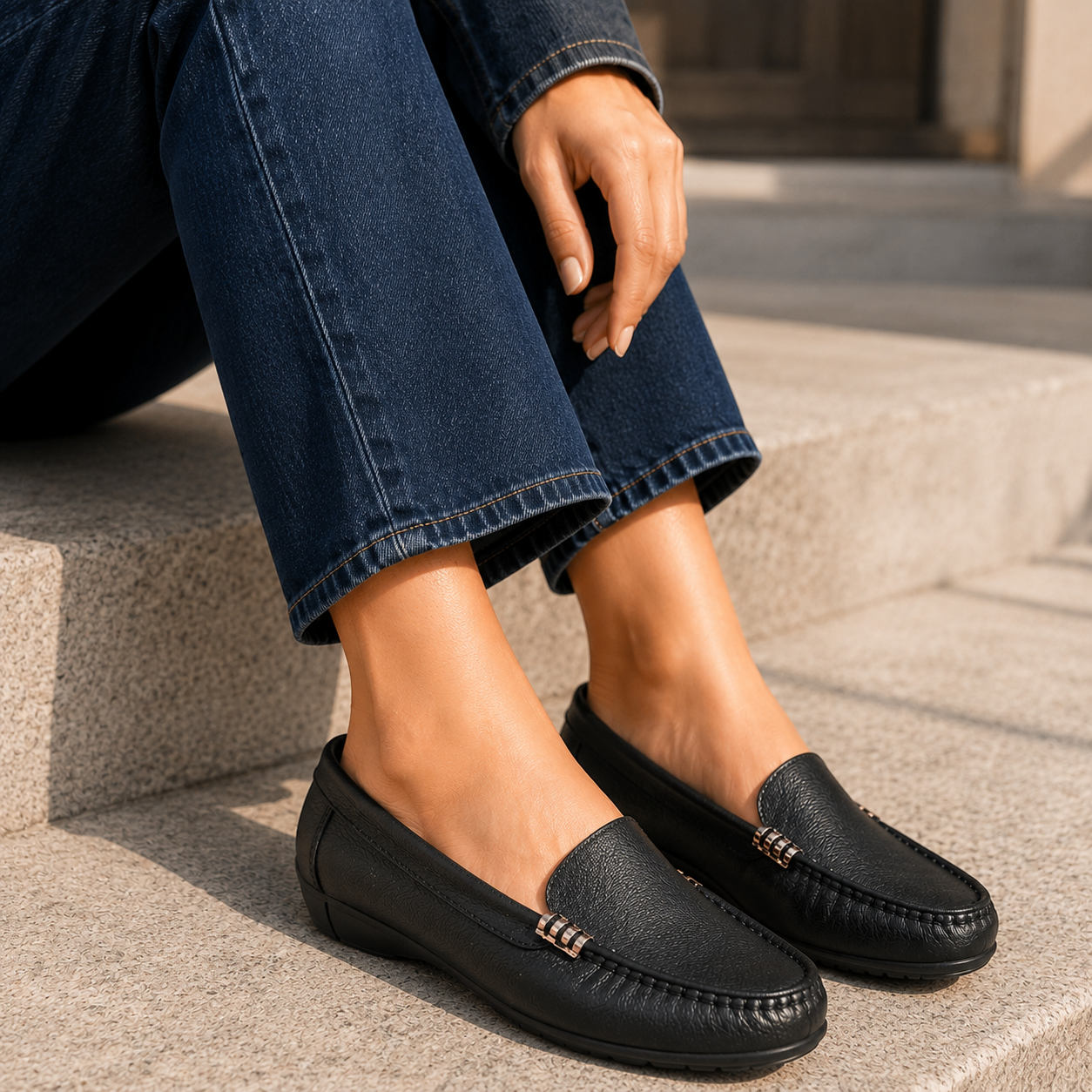 Mikela Classic Leather Loafers - The Heels India