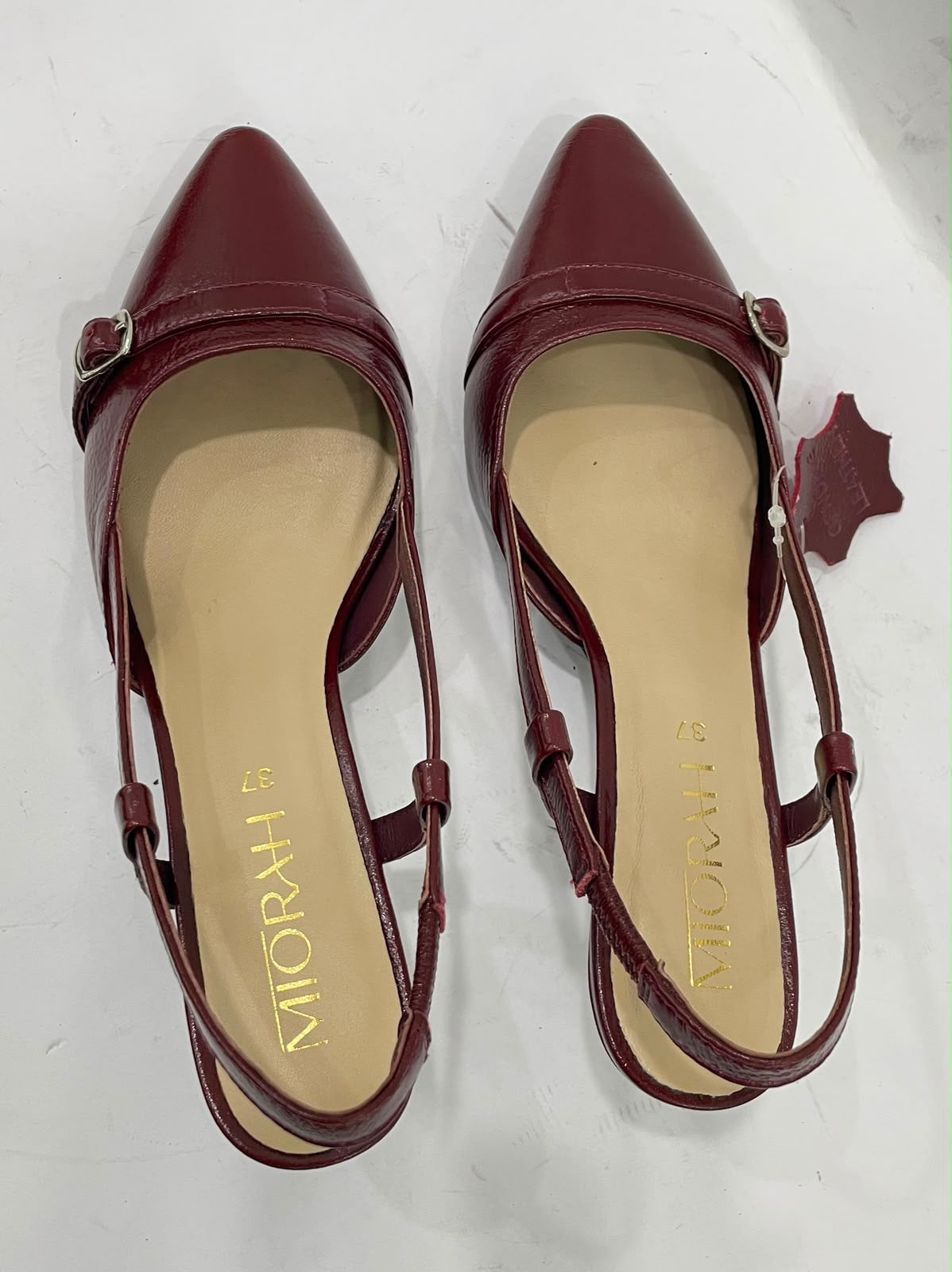 MINDY Premium Leather Patent Kitten Heel Pumps - The Heels India