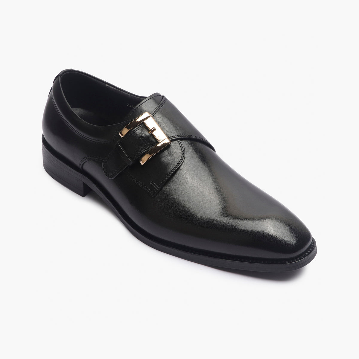 Lorelei Buckle Leather Monk Strap