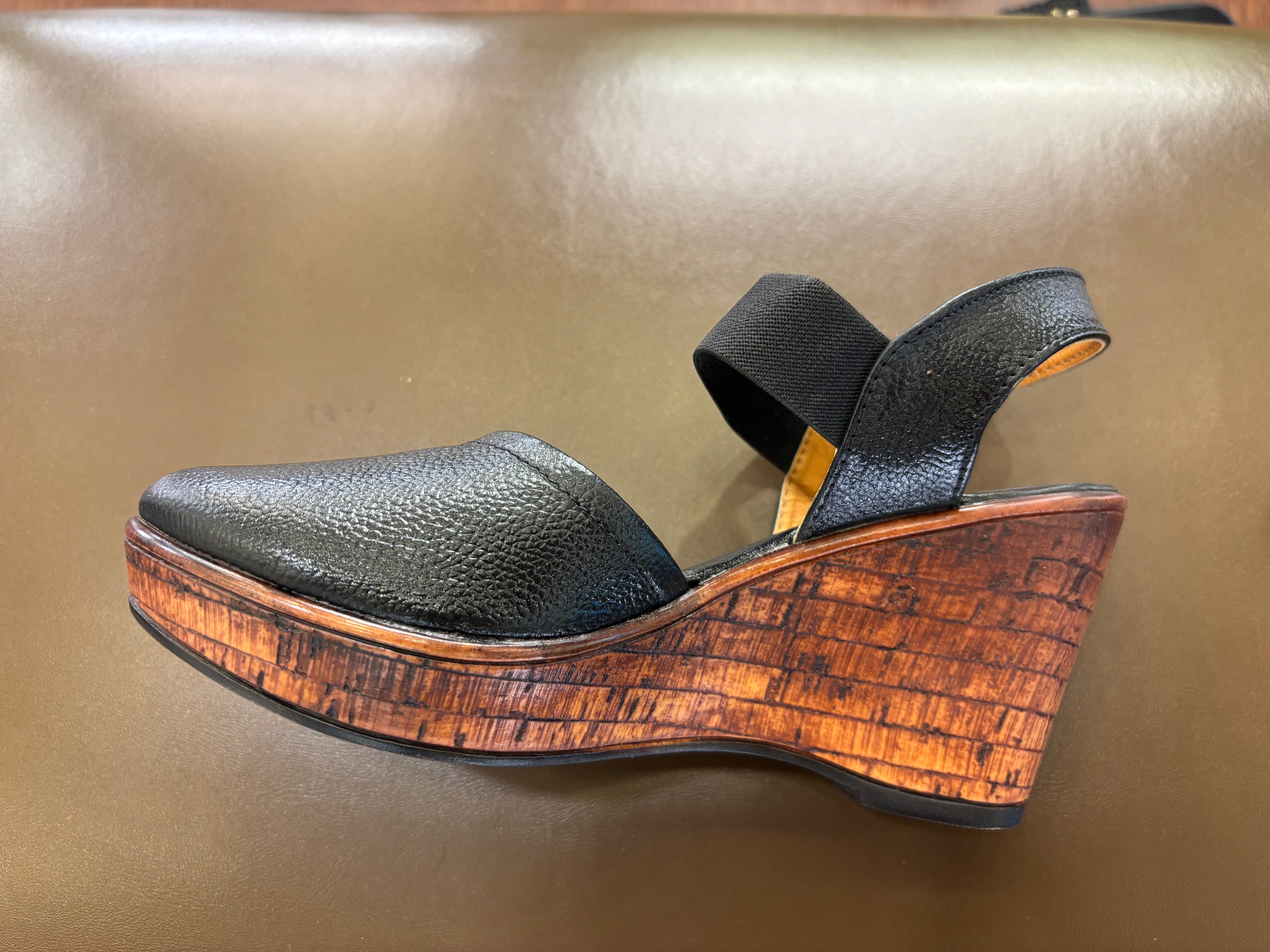 Jess Leather Platform Wedge Heel Sandals