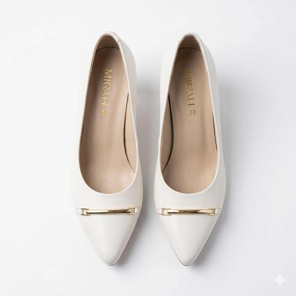 NOA Premium Leather Kitten Heels - The Heels India