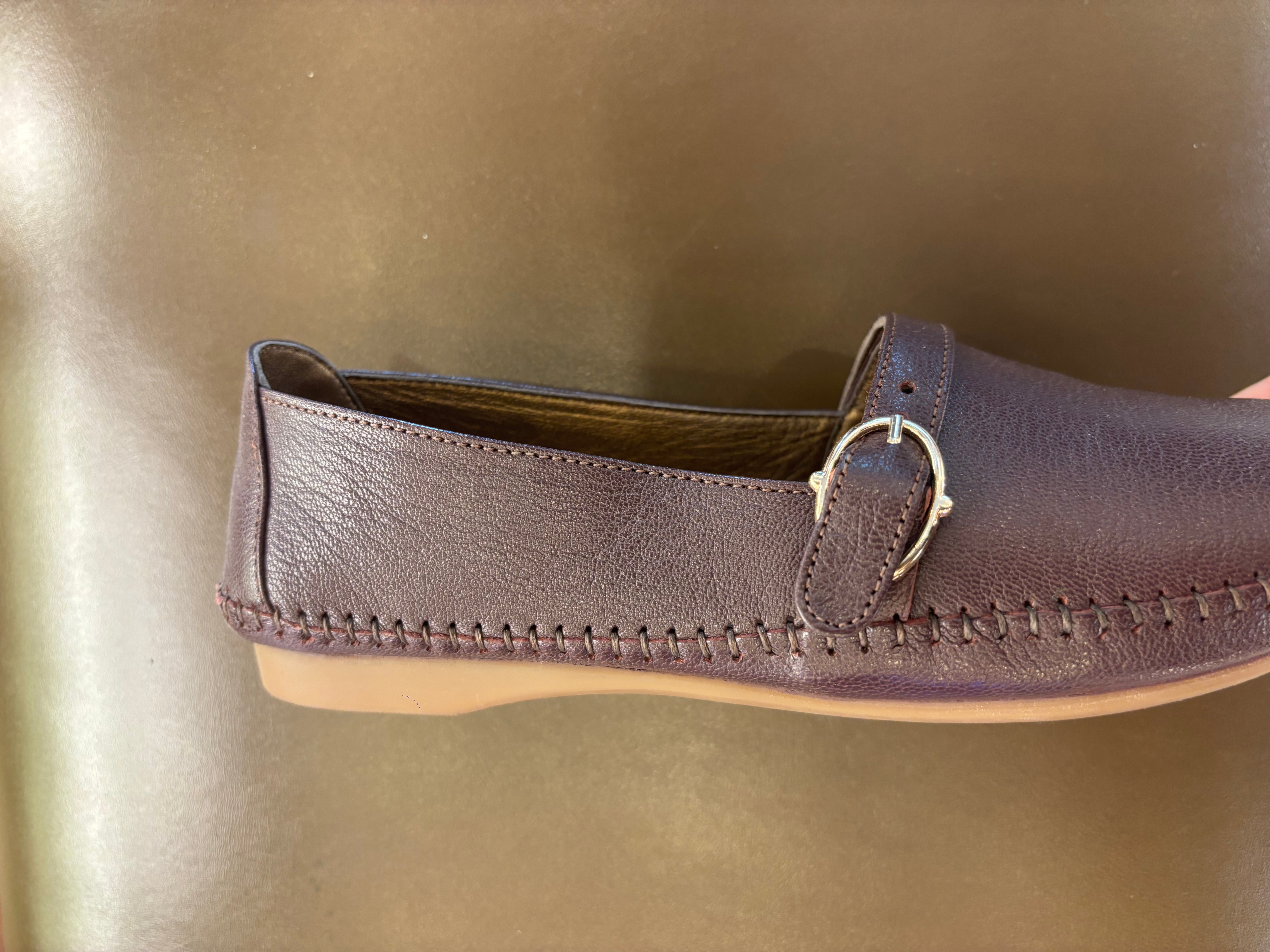 Tissier Leather Cushioned Flat Ballerinas