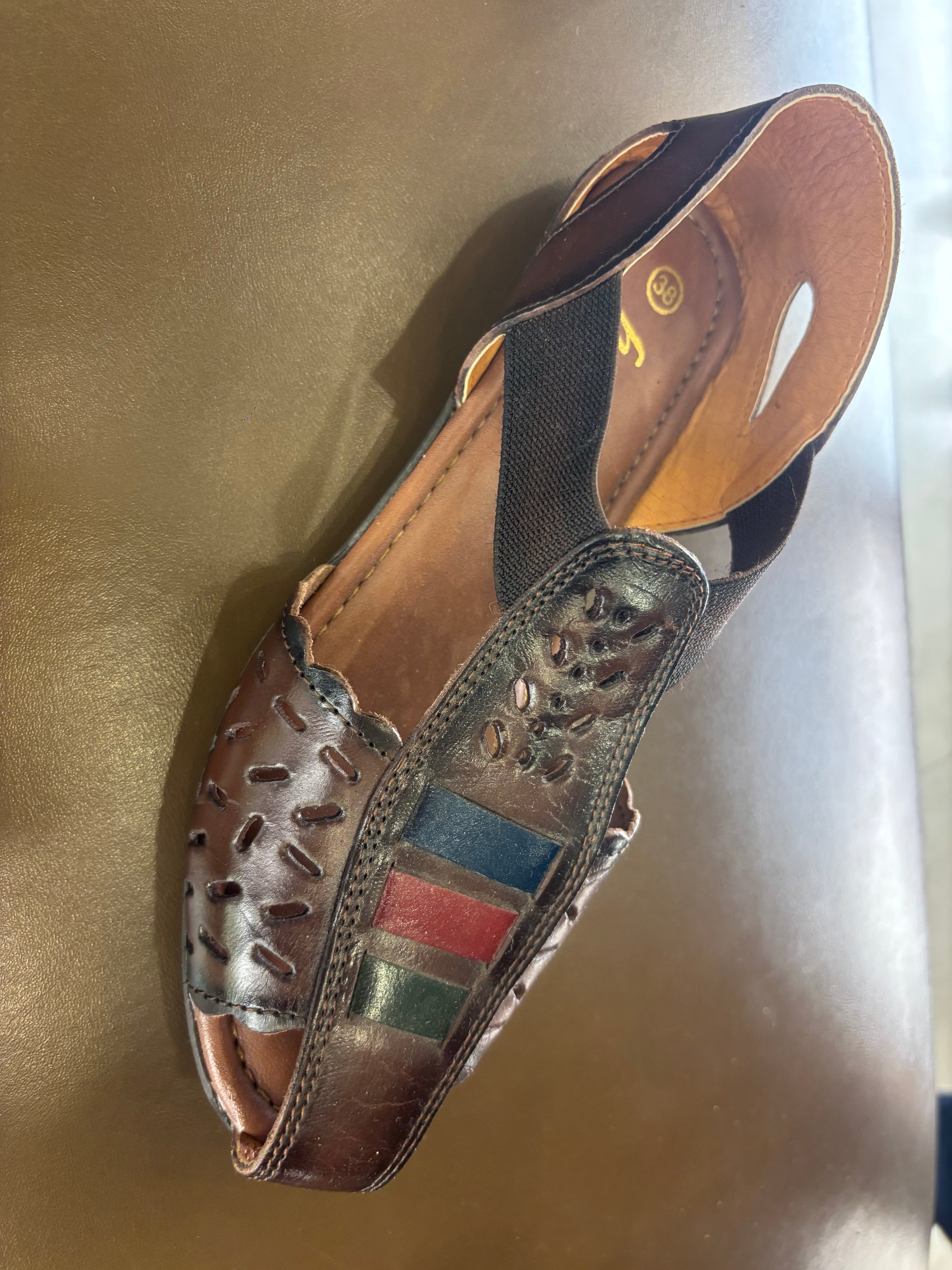 Fida Ethnic Leather Roman Sandals