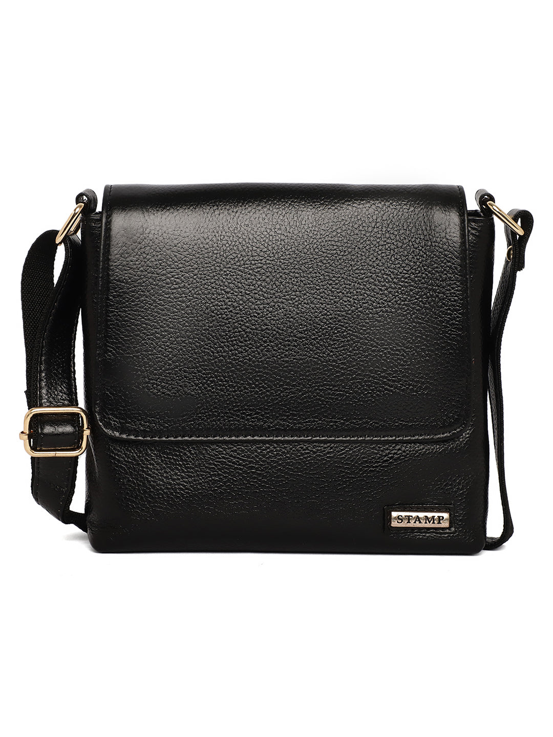 Black Leather Crossbody Bag for women CBB1800 - The Heels India
