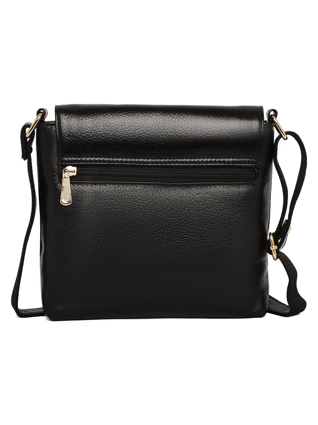 Black Leather Crossbody Bag for women CBB1800 - The Heels India