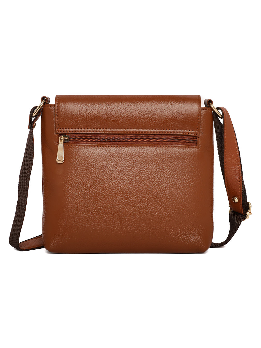 Tan Leather Crossbody Bag for women CBB1800 - The Heels India