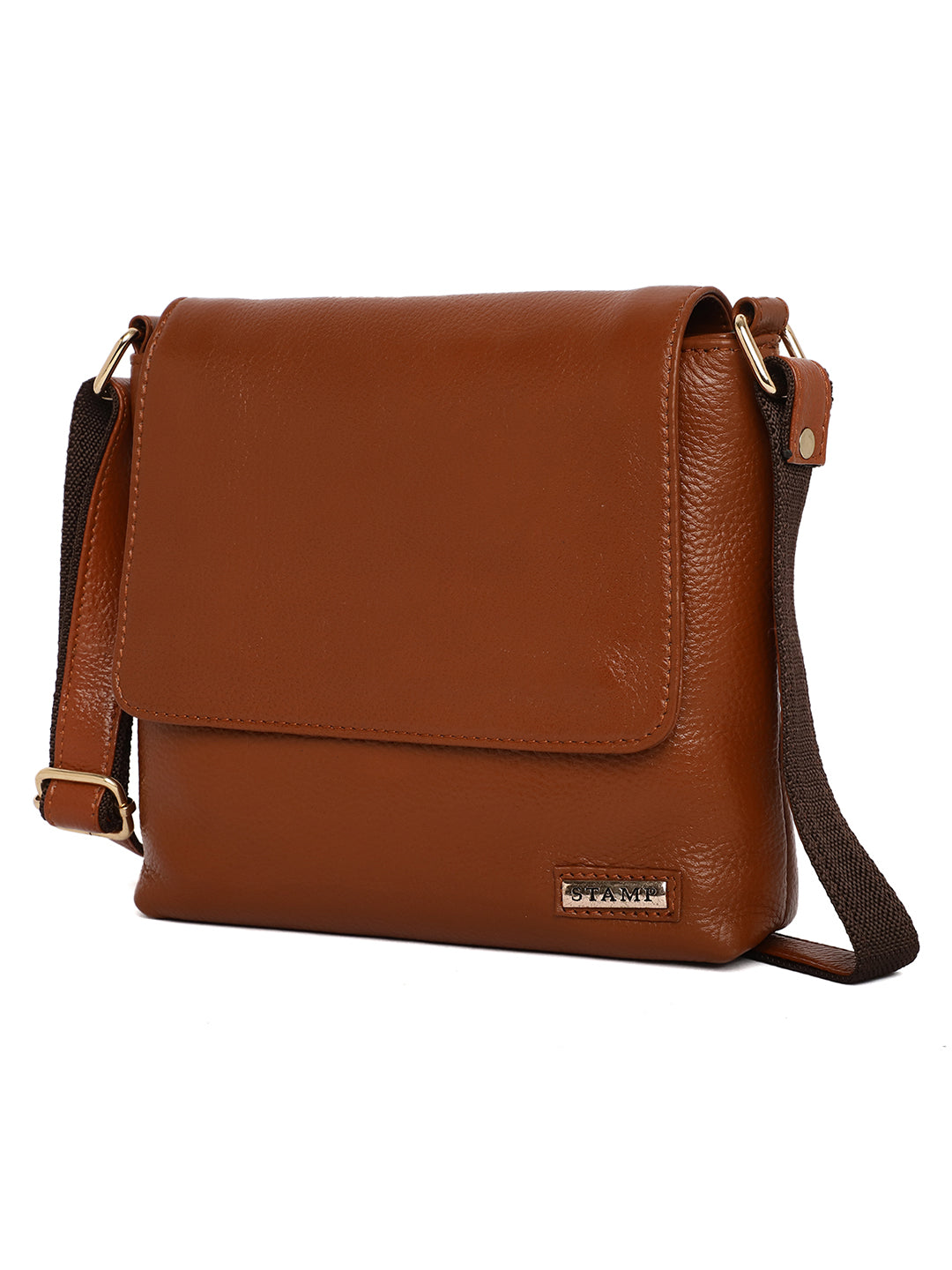 Tan Leather Crossbody Bag for women CBB1800 - The Heels India