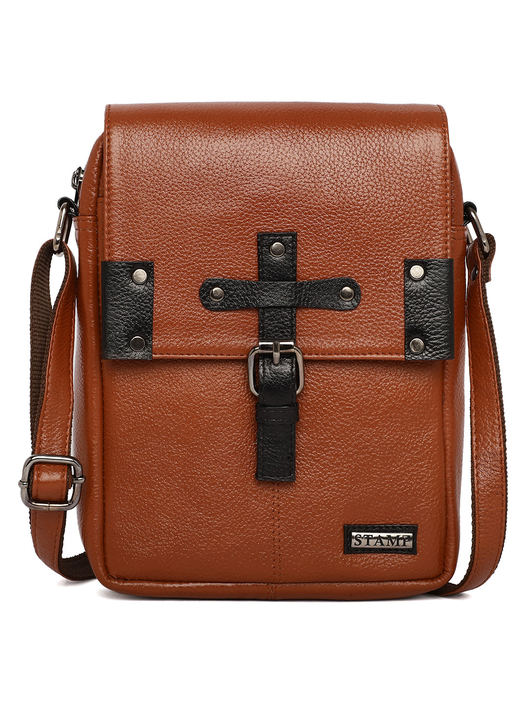 Tan Leather Crossbody Bag CBB2200 - The Heels India