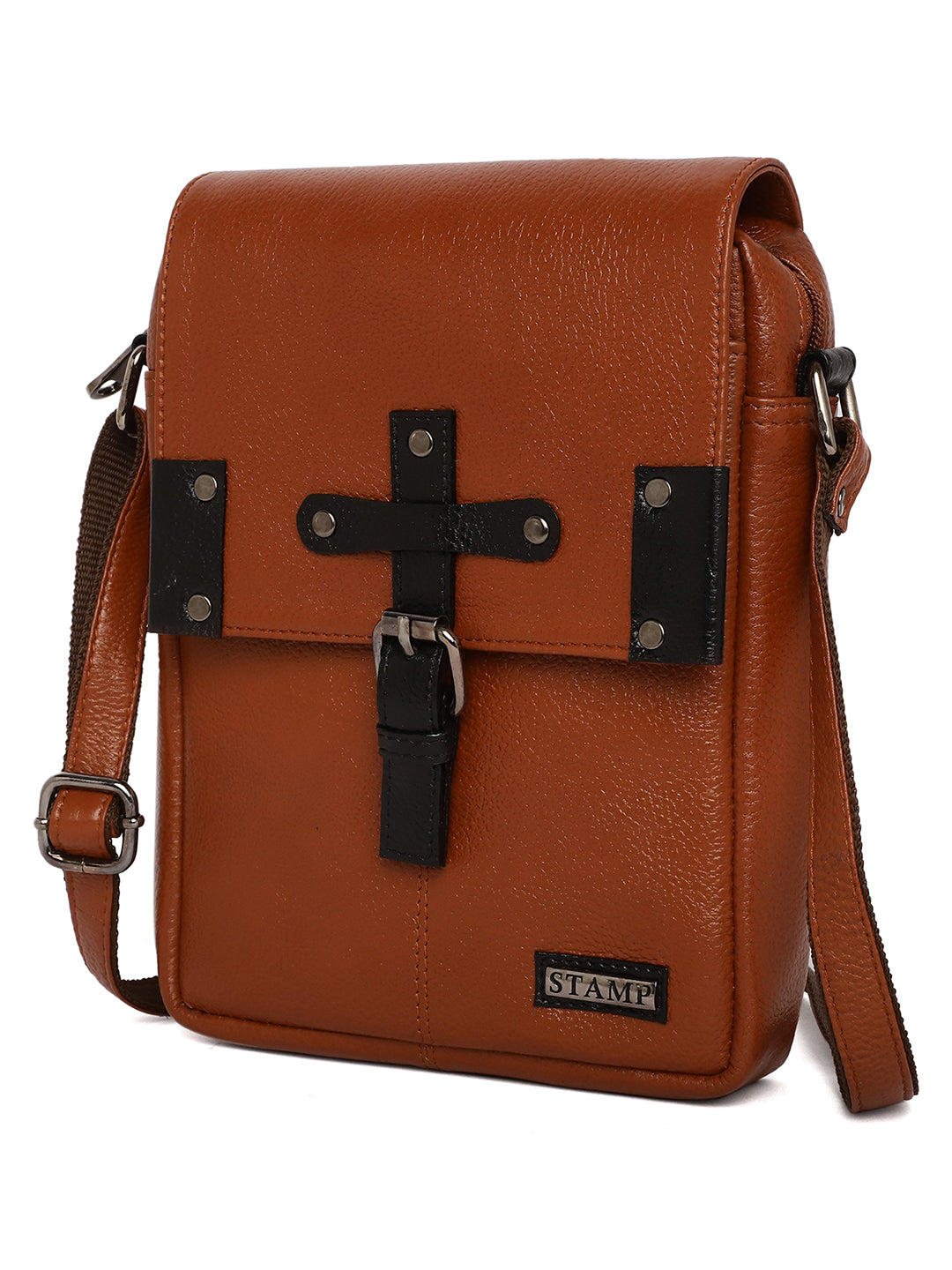 Tan Leather Crossbody Bag CBB2200 - The Heels India