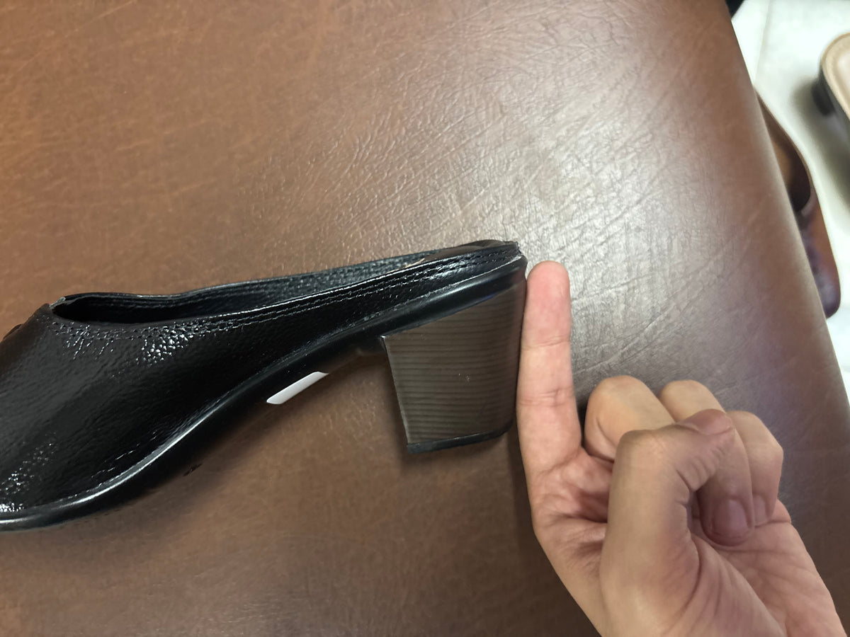 Autumn 2.0 Leather Back Open Block Heel Mules