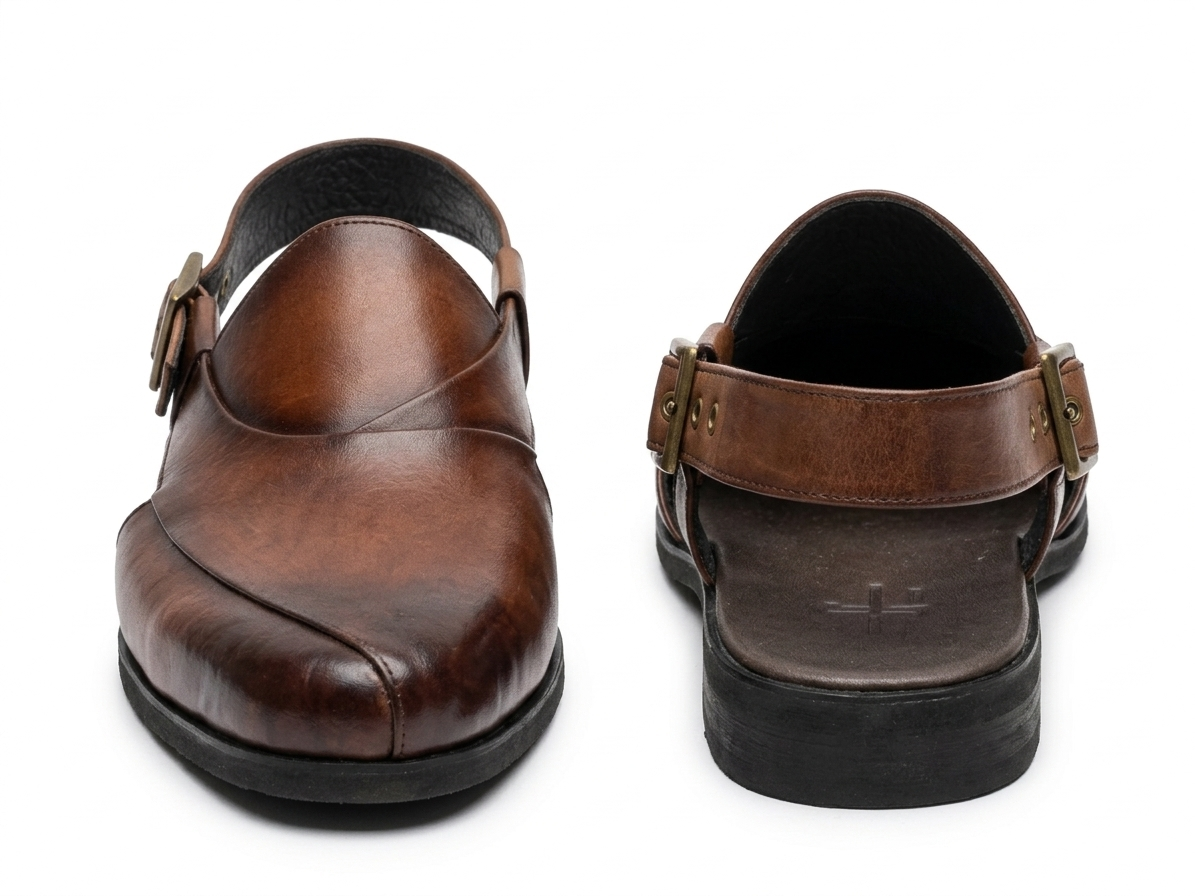 Demarzio Leather Ethnic Peshawari Sandals