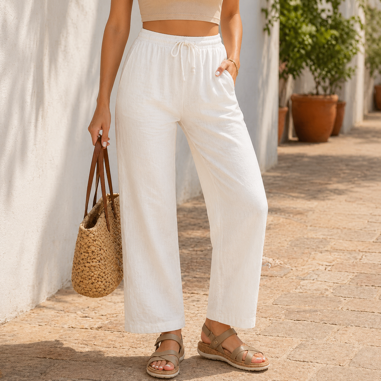 Frida Summer Criss Cross Comfort Velcro Sandals - The Heels India