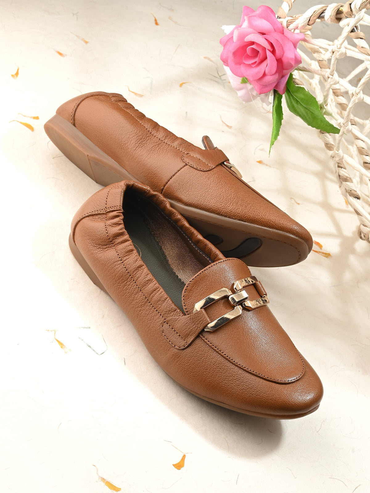 Athena Leather Ballerinas