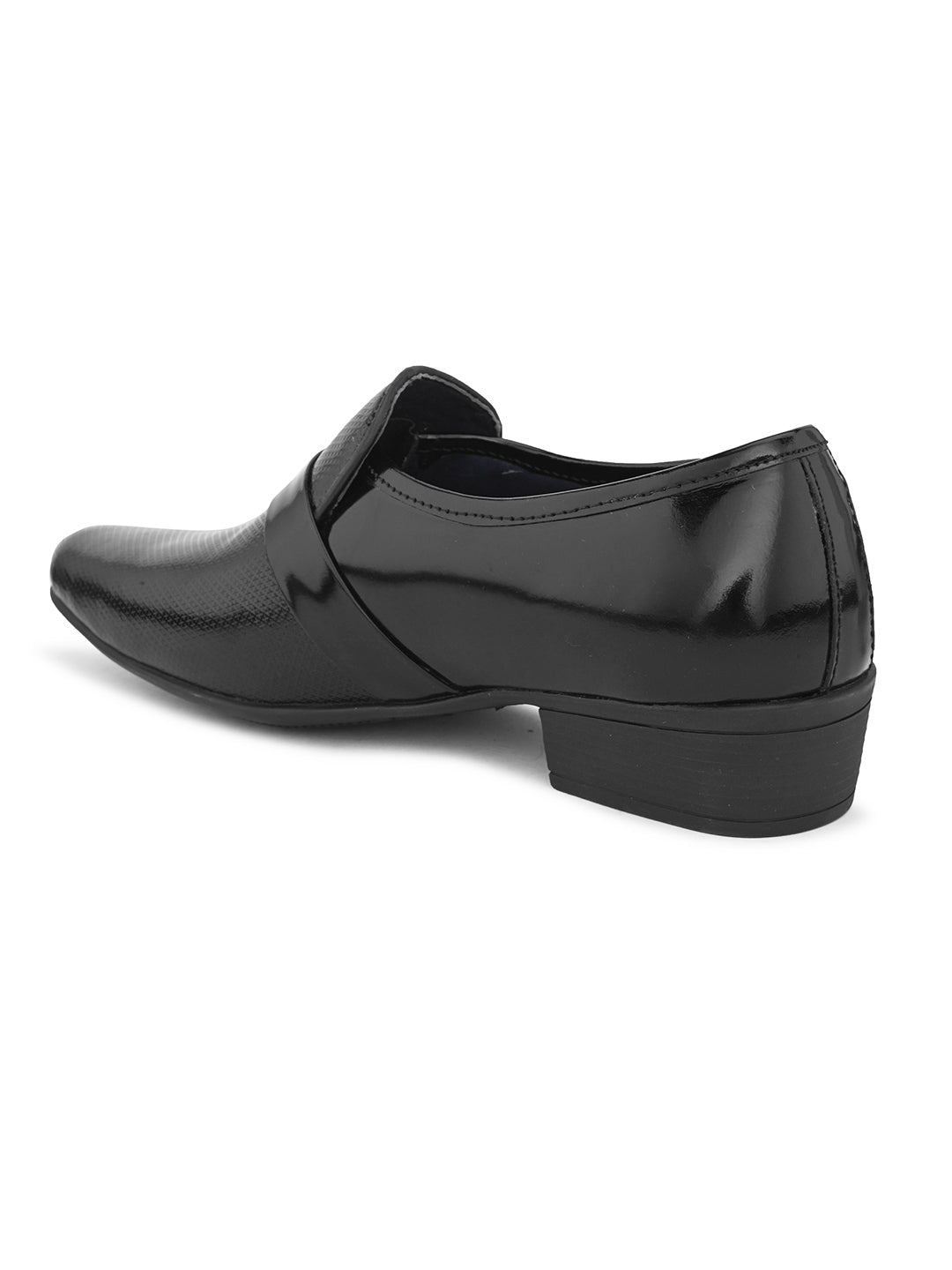 Jacob Cuban Heel Patent Black Mocassins - The Heels India